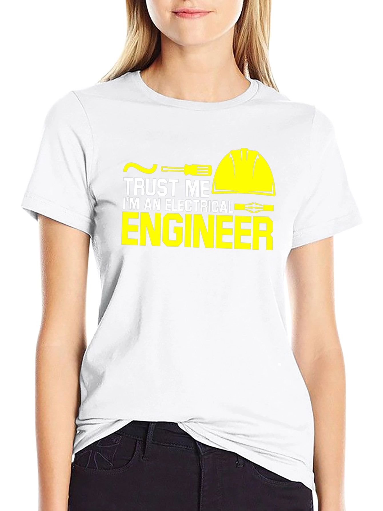 Trust Me Electrical Engineer Black Graphic Tee