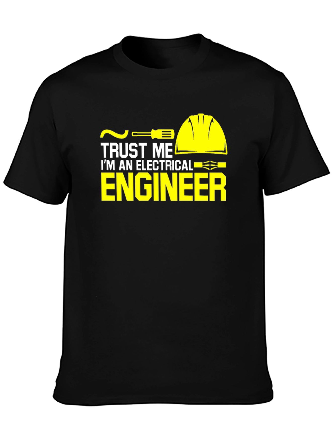 Trust Me Electrical Engineer Black Graphic Tee