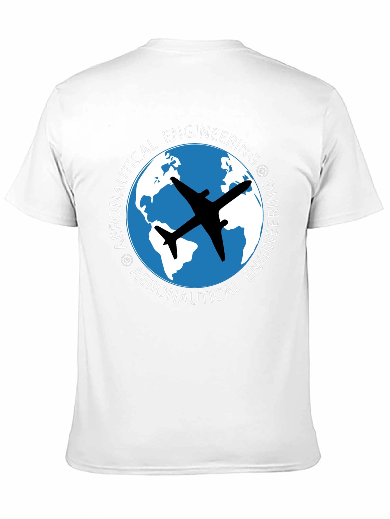 Aeronautical Engineering T-Shirt - Airplane Globe Design