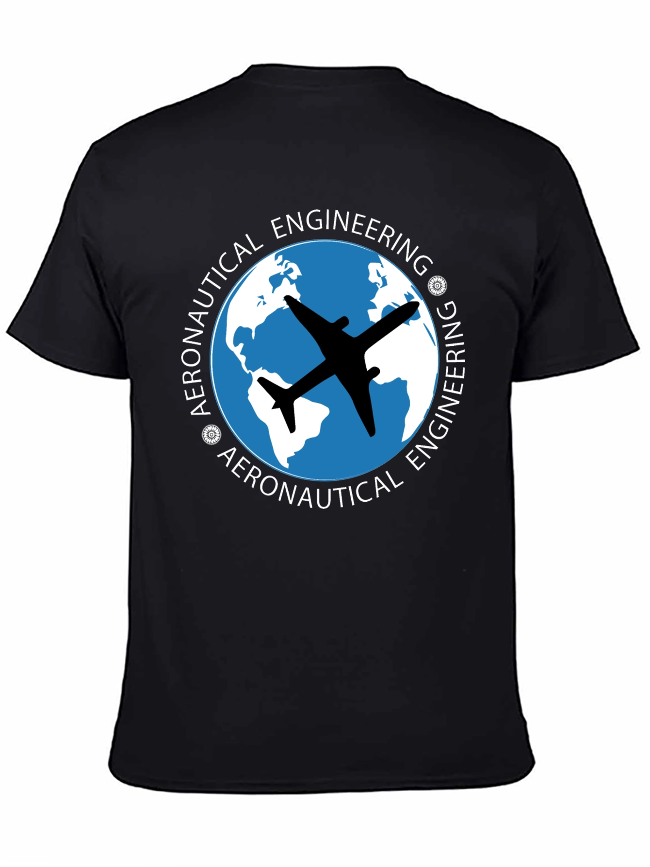 Aeronautical Engineering T-Shirt - Airplane Globe Design