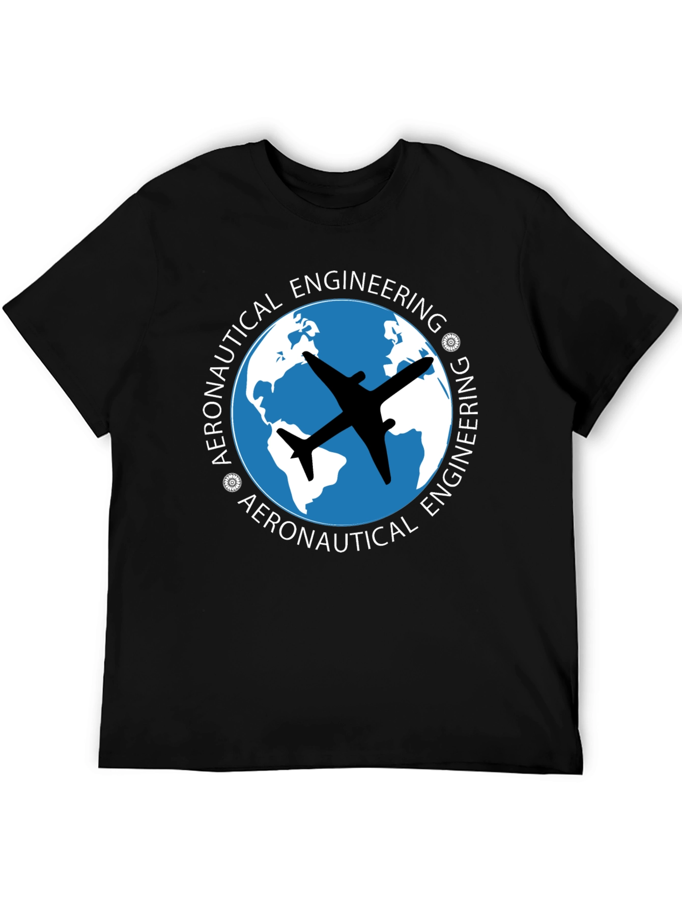 Aeronautical Engineering T-Shirt - Airplane Globe Design