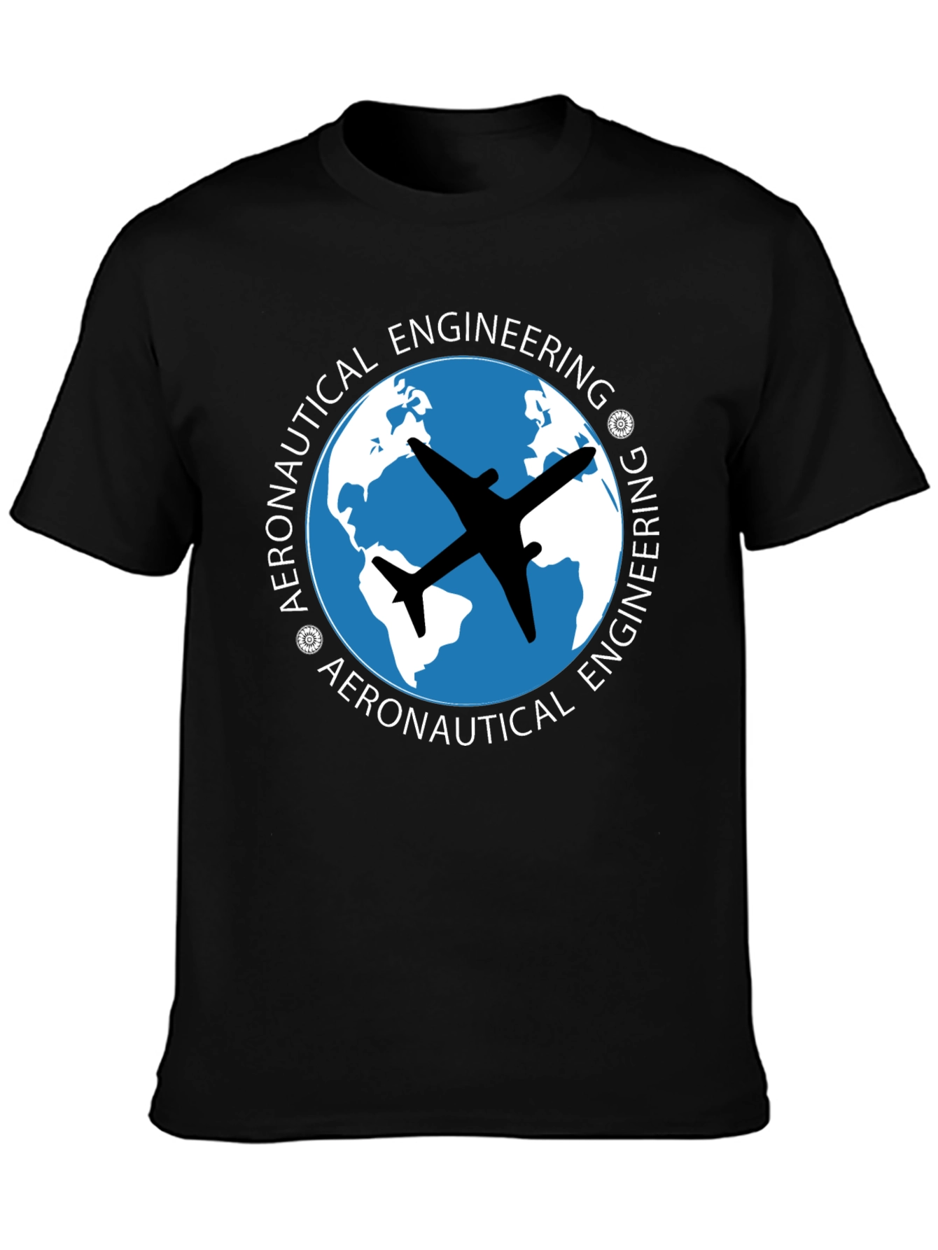 Aeronautical Engineering T-Shirt - Airplane Globe Design
