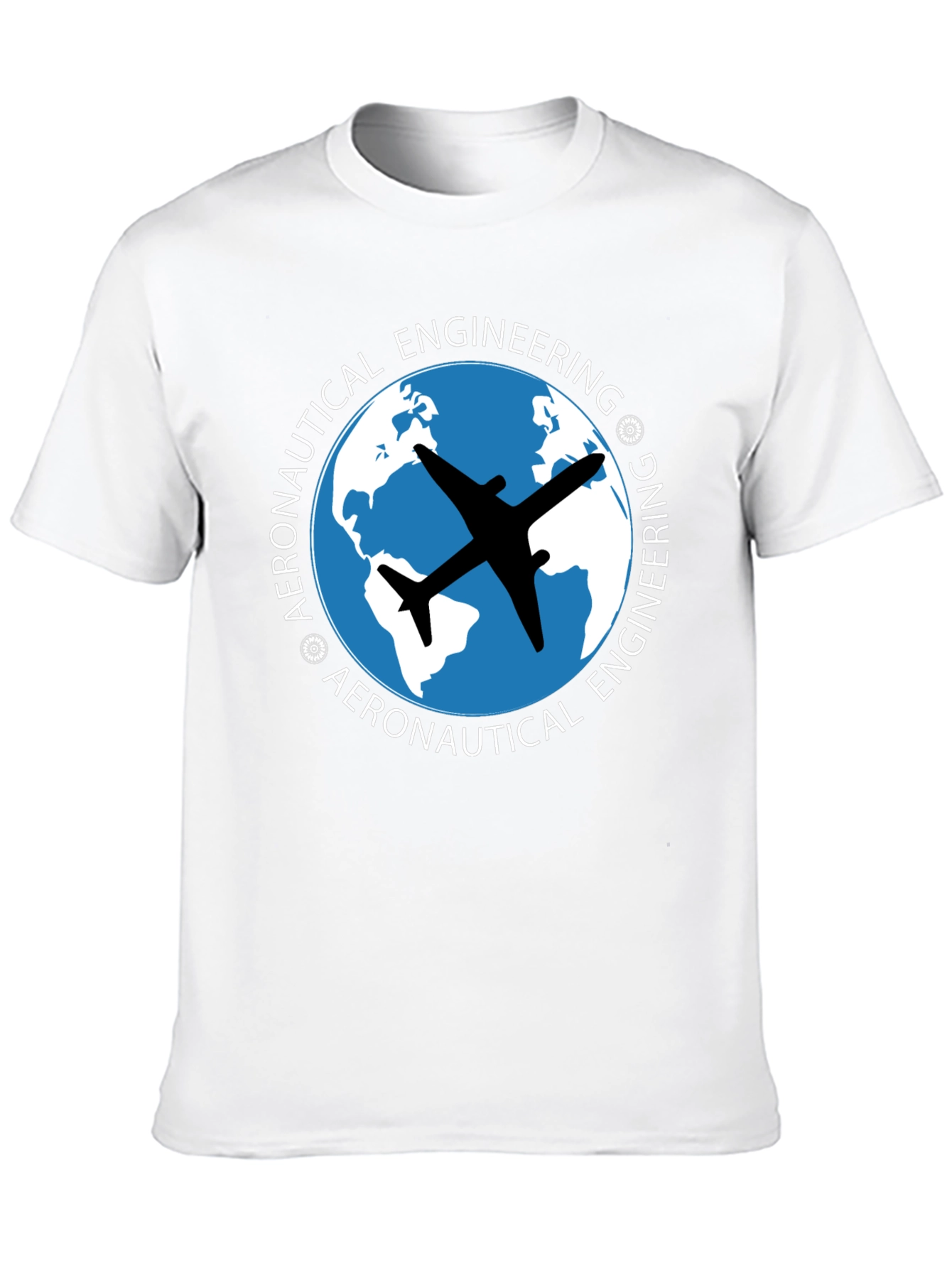 Aeronautical Engineering T-Shirt - Airplane Globe Design
