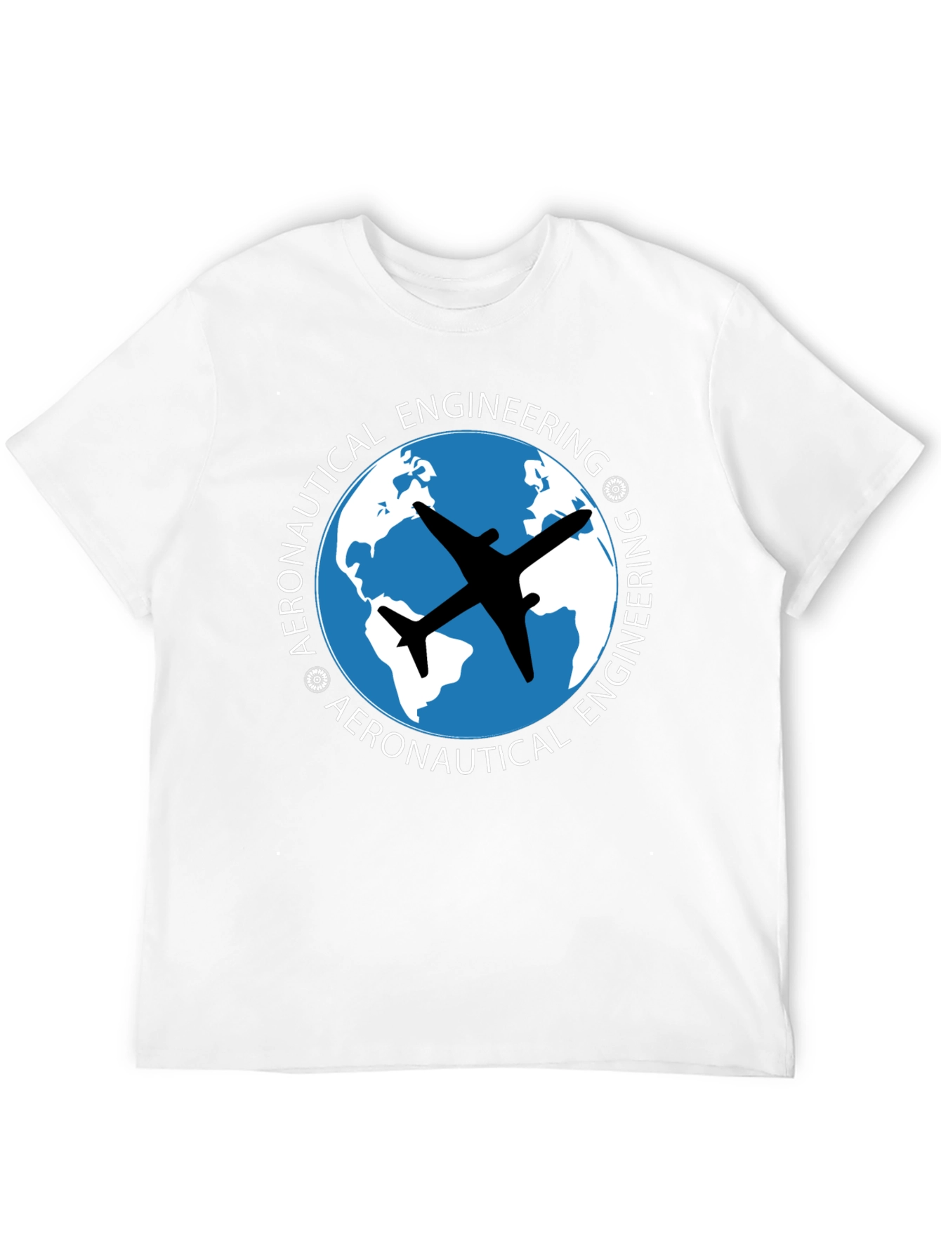 Aeronautical Engineering T-Shirt - Airplane Globe Design