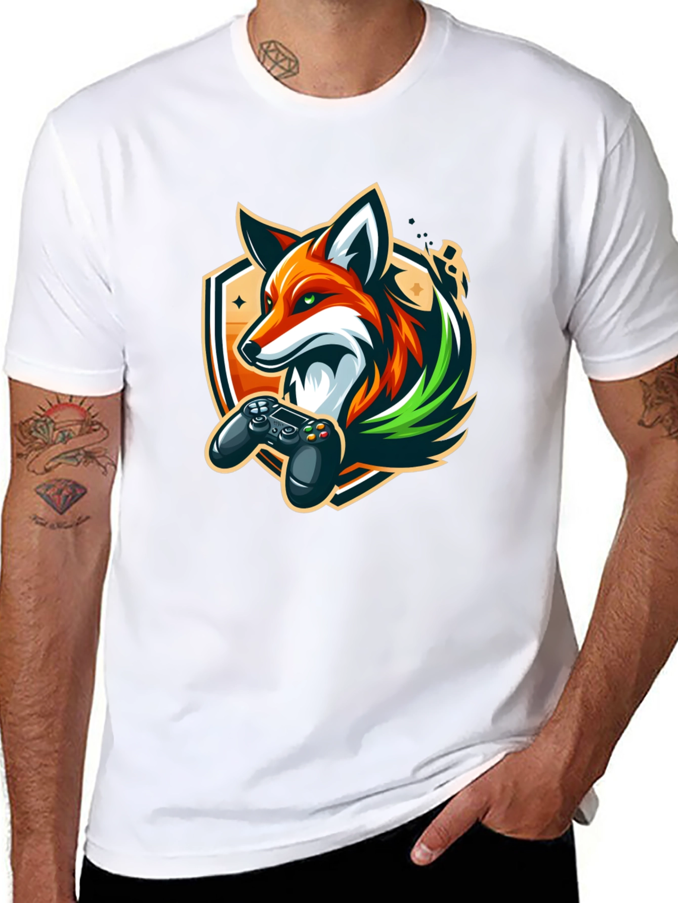 Gamer Fox Graphic Tee