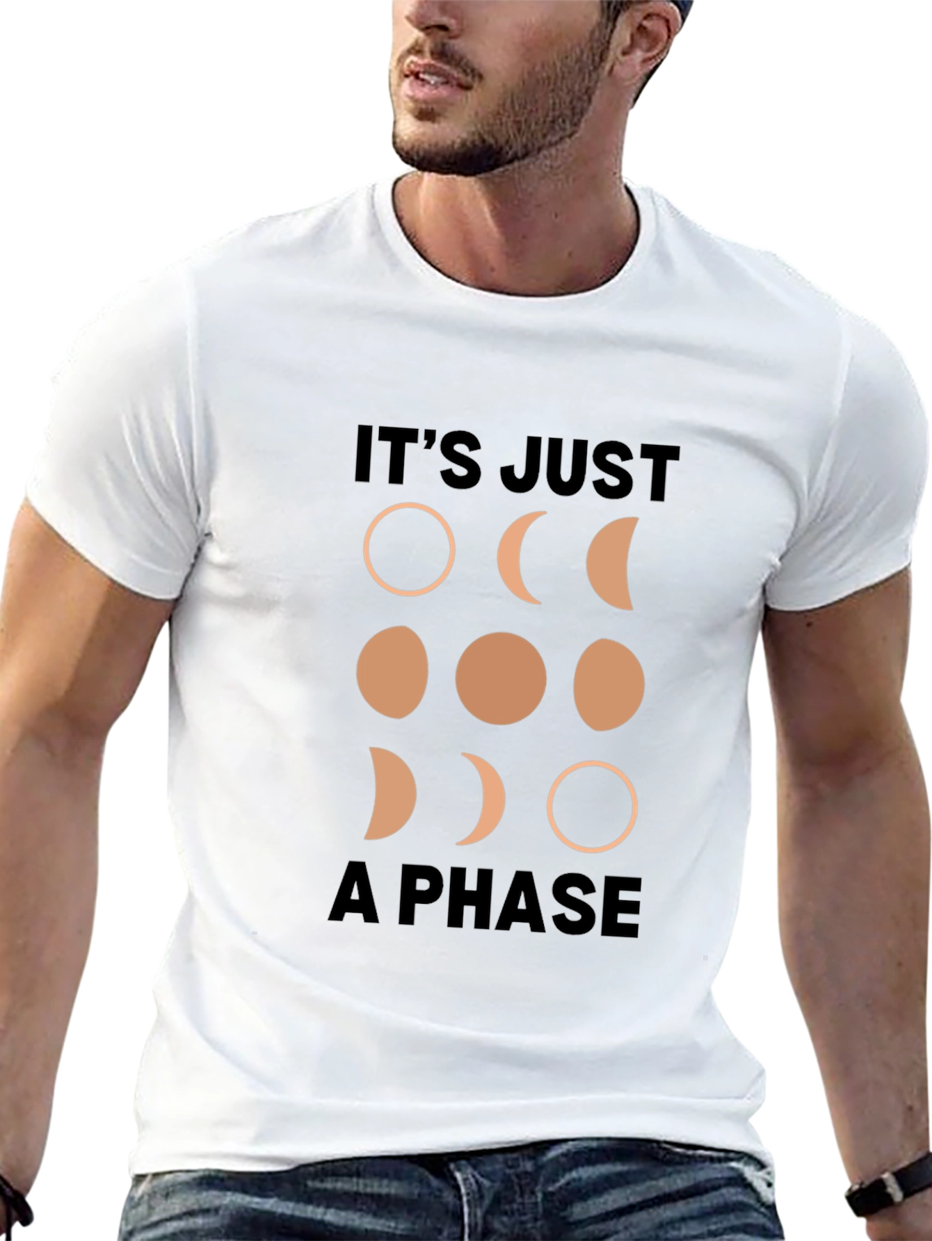 Its Just a Phase Moon Graphic T-Shirt