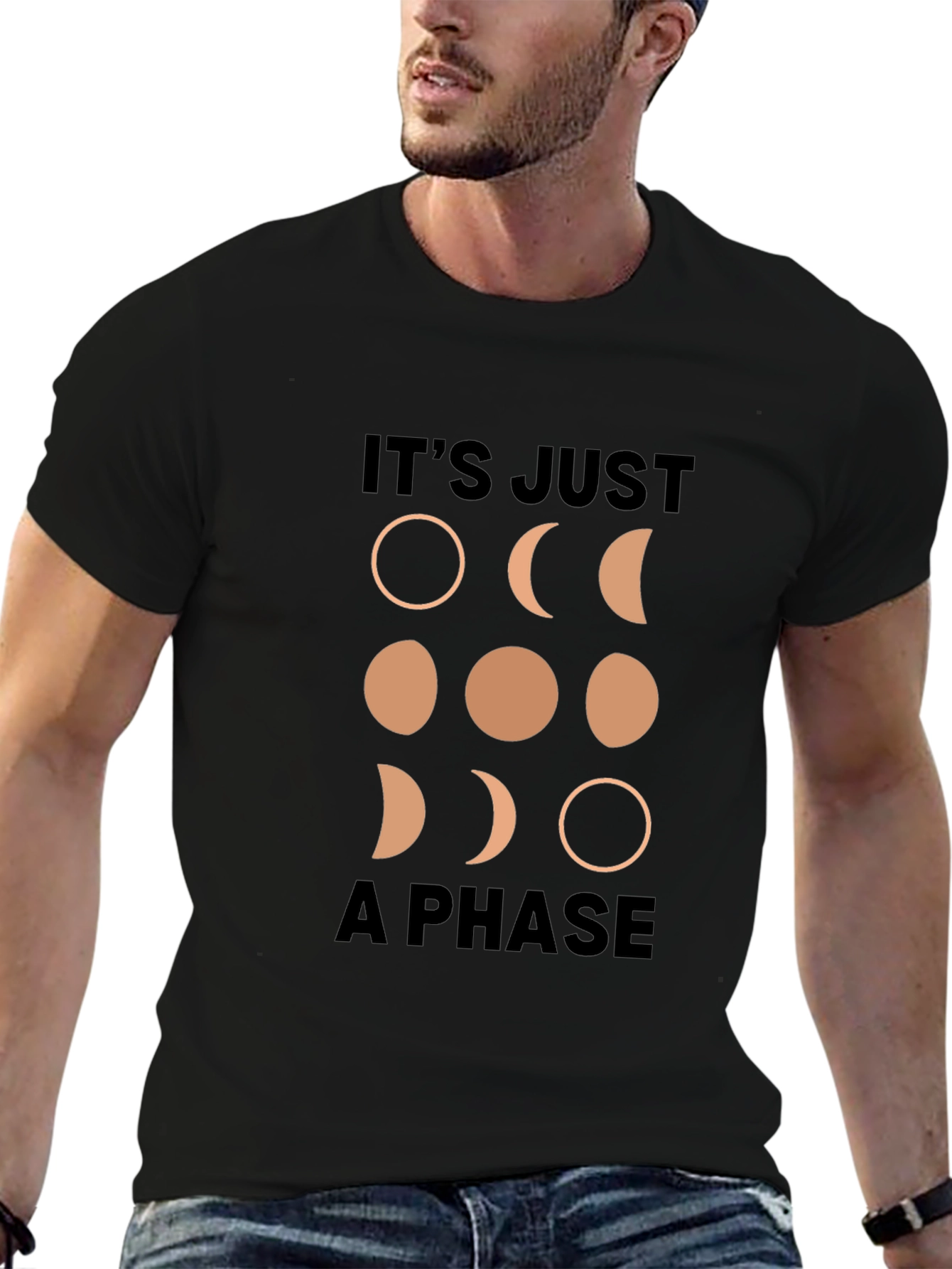 Its Just a Phase Moon Graphic T-Shirt