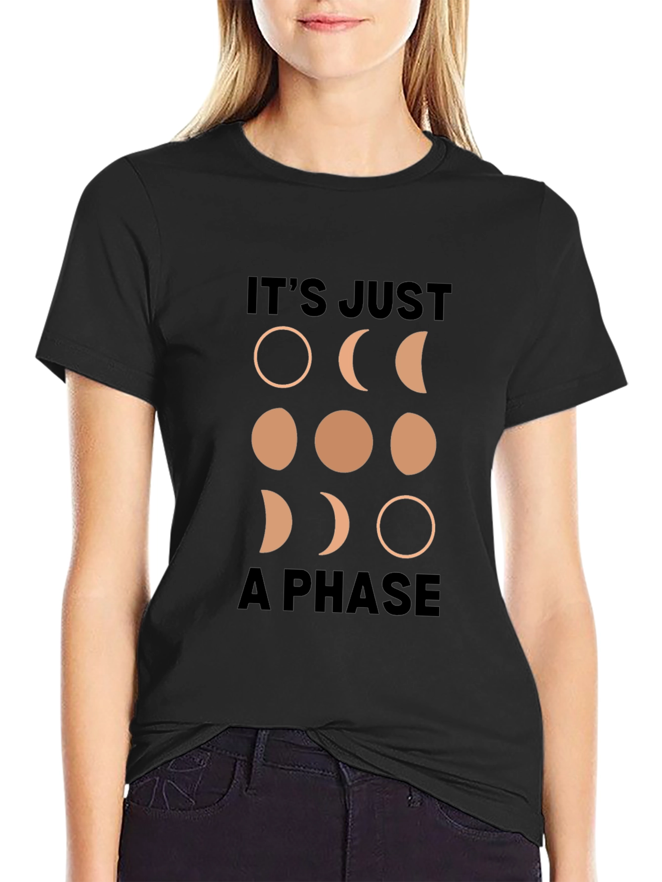Its Just a Phase Moon Graphic T-Shirt