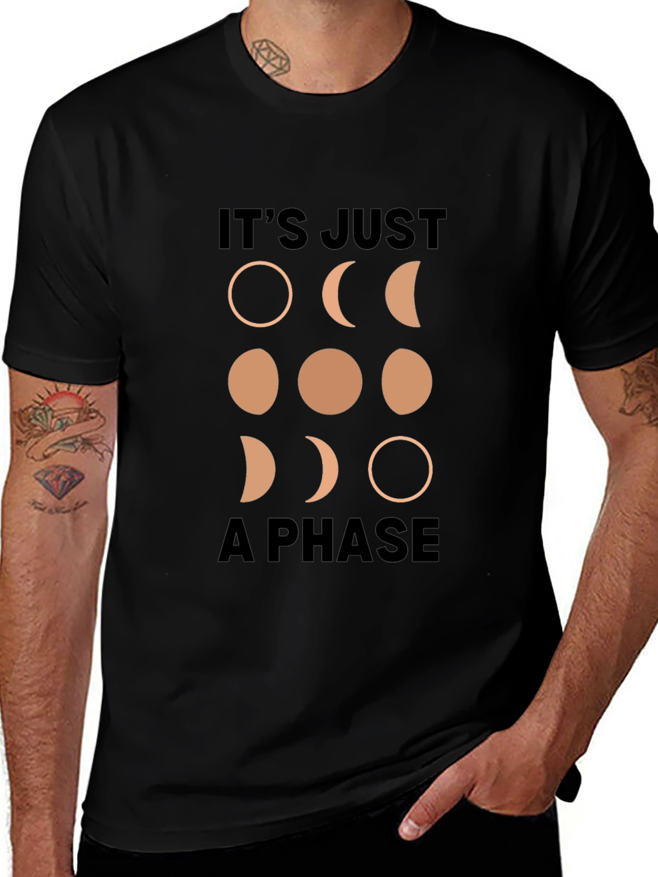 Its Just a Phase Moon Graphic T-Shirt