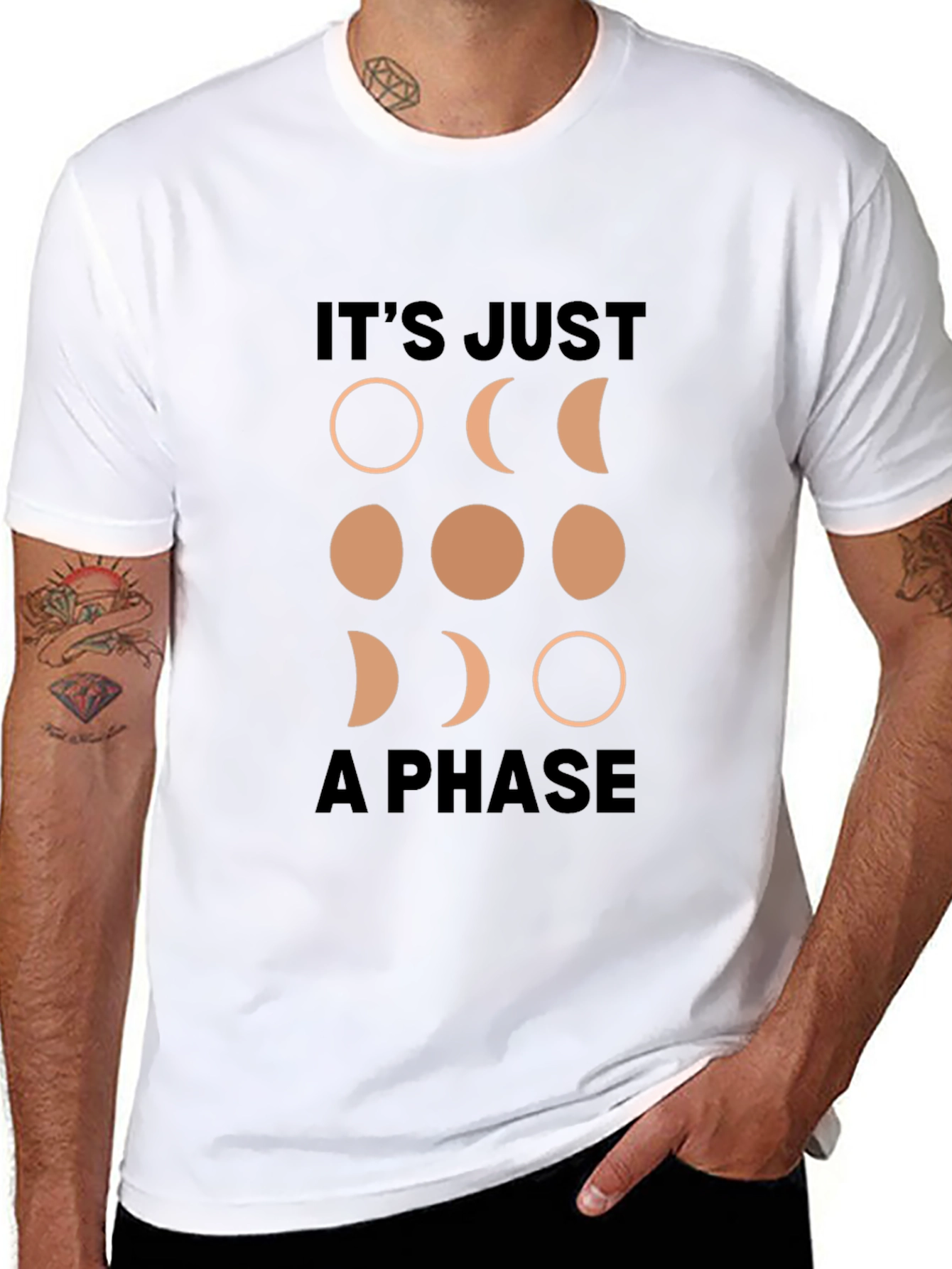 Its Just a Phase Moon Graphic T-Shirt