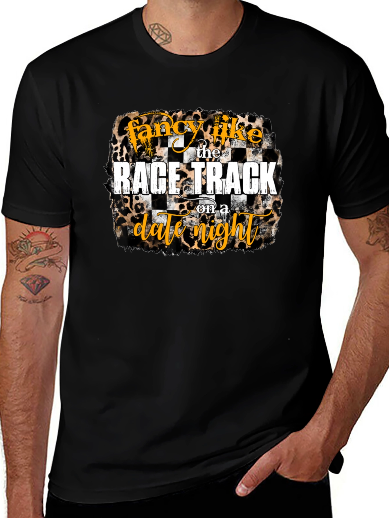 Fancy Like Race Track Date Night Graphic Tee