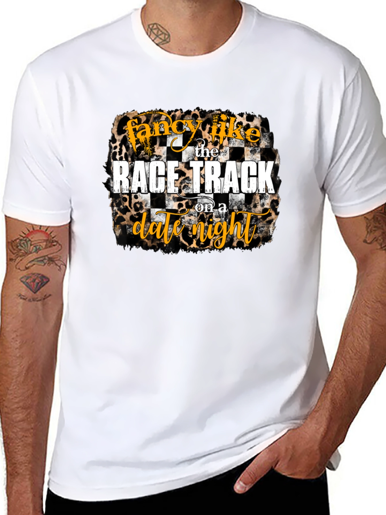 Fancy Like Race Track Date Night Graphic Tee