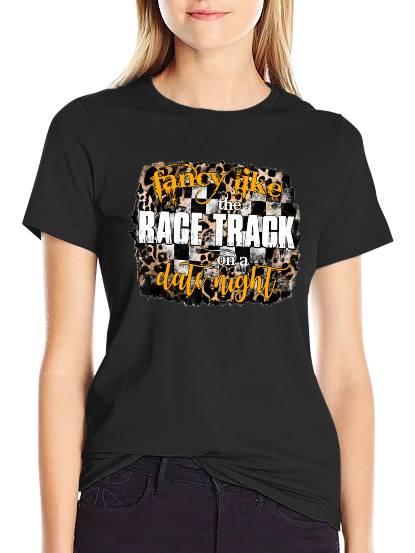 Fancy Like Race Track Date Night Graphic Tee