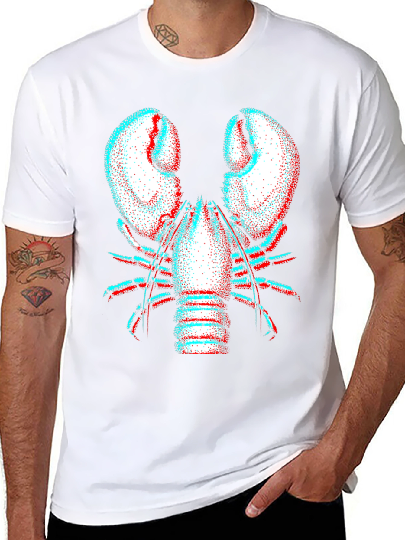 3D Lobster Graphic Tee - Bold Statement Shirt