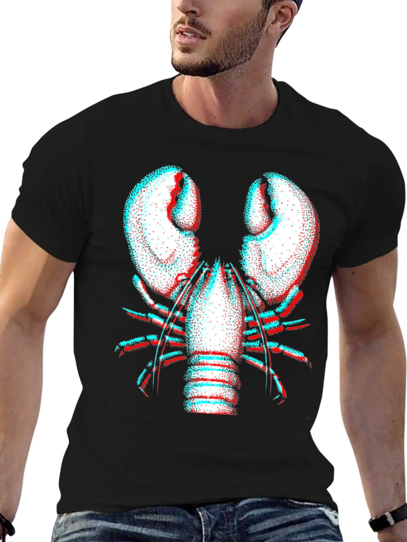3D Lobster Graphic Tee - Bold Statement Shirt