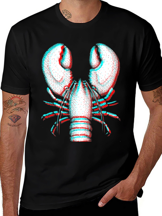 3D Lobster Graphic Tee - Bold Statement Shirt
