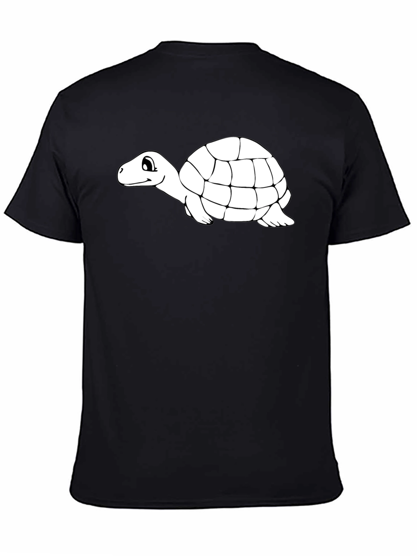 Turtle Graphic Tee - Black Cotton T-Shirt
