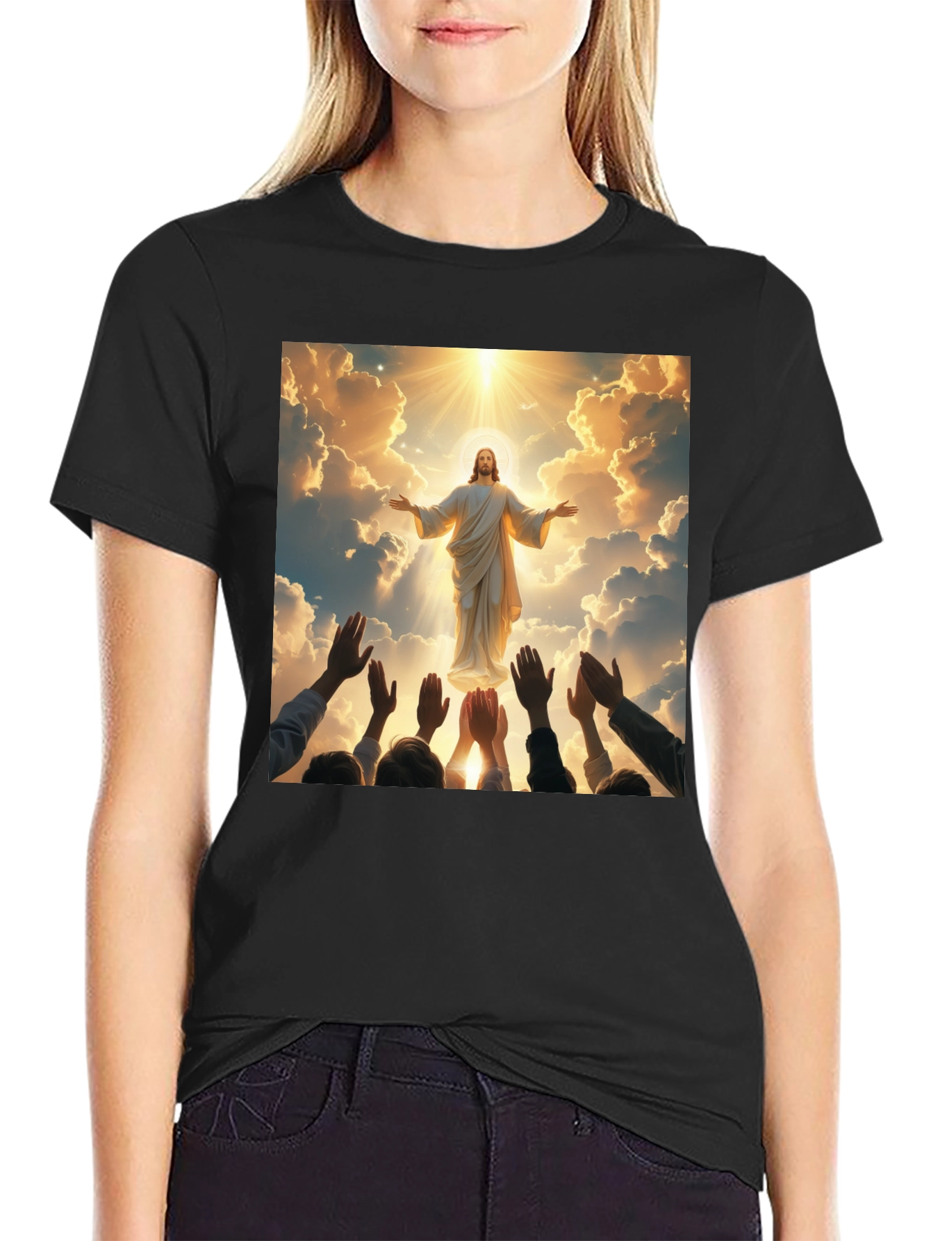Heavenly Ascension Graphic Tee - Divine Design