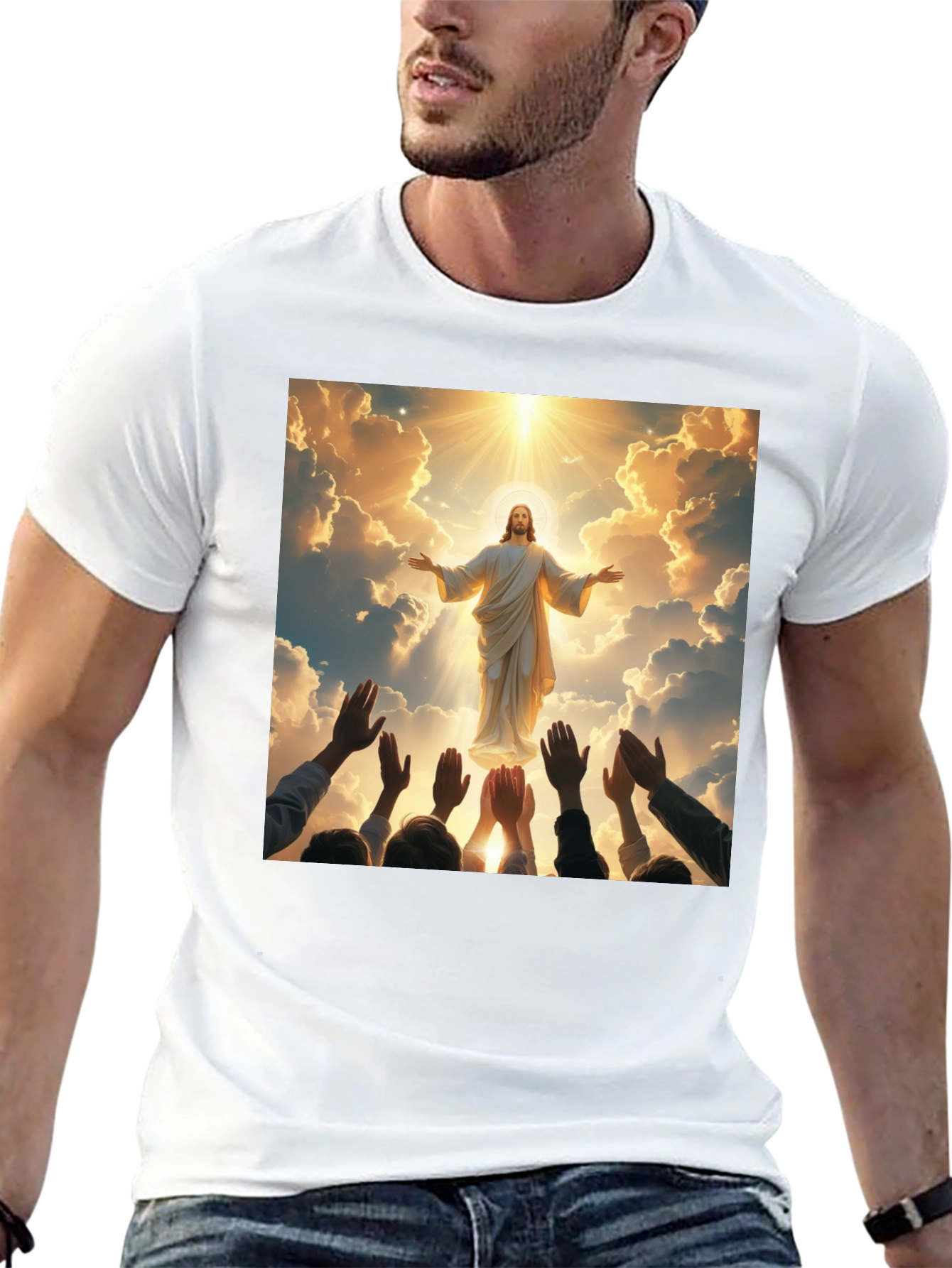 Heavenly Ascension Graphic Tee - Divine Design