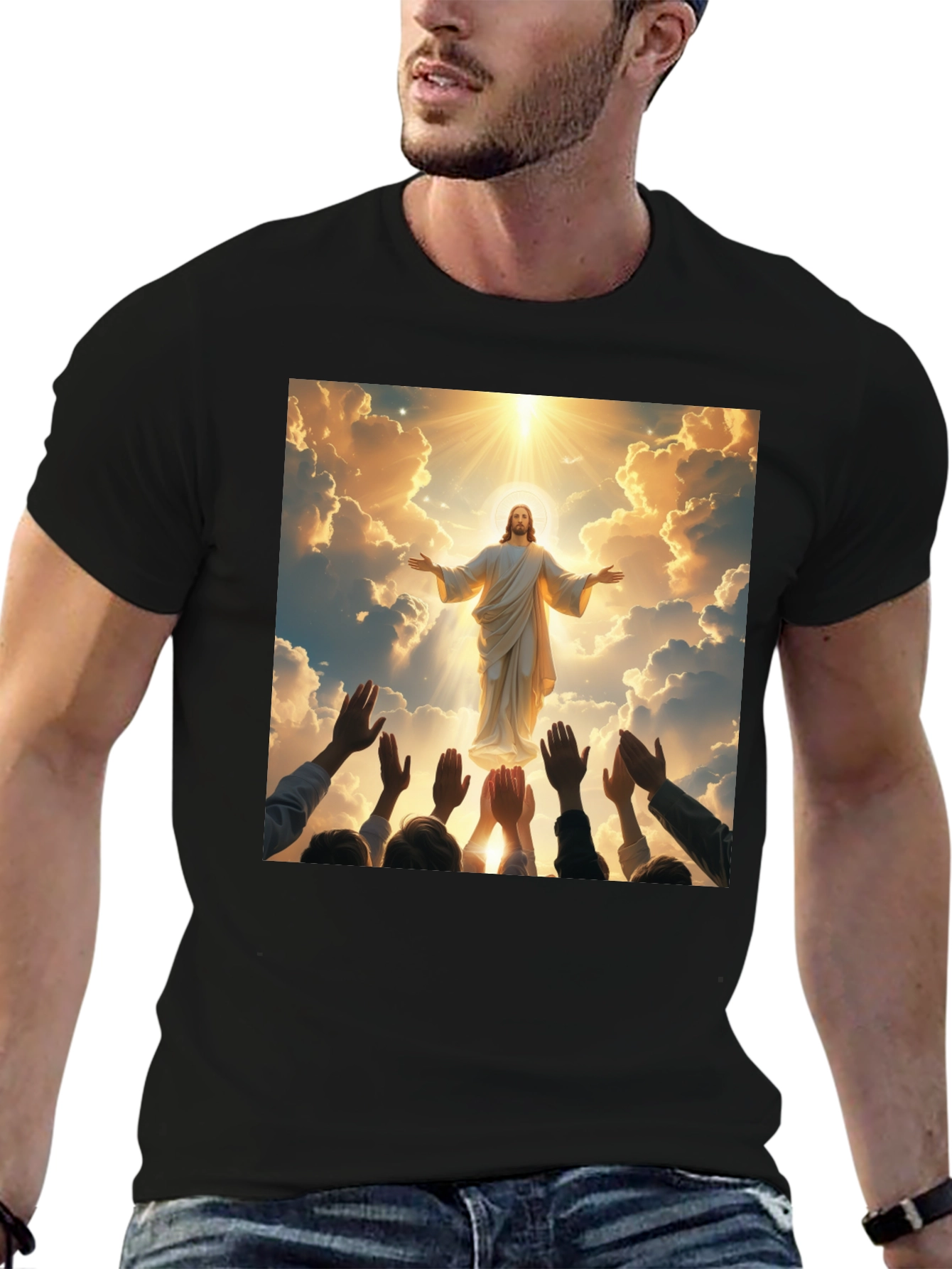 Heavenly Ascension Graphic Tee - Divine Design