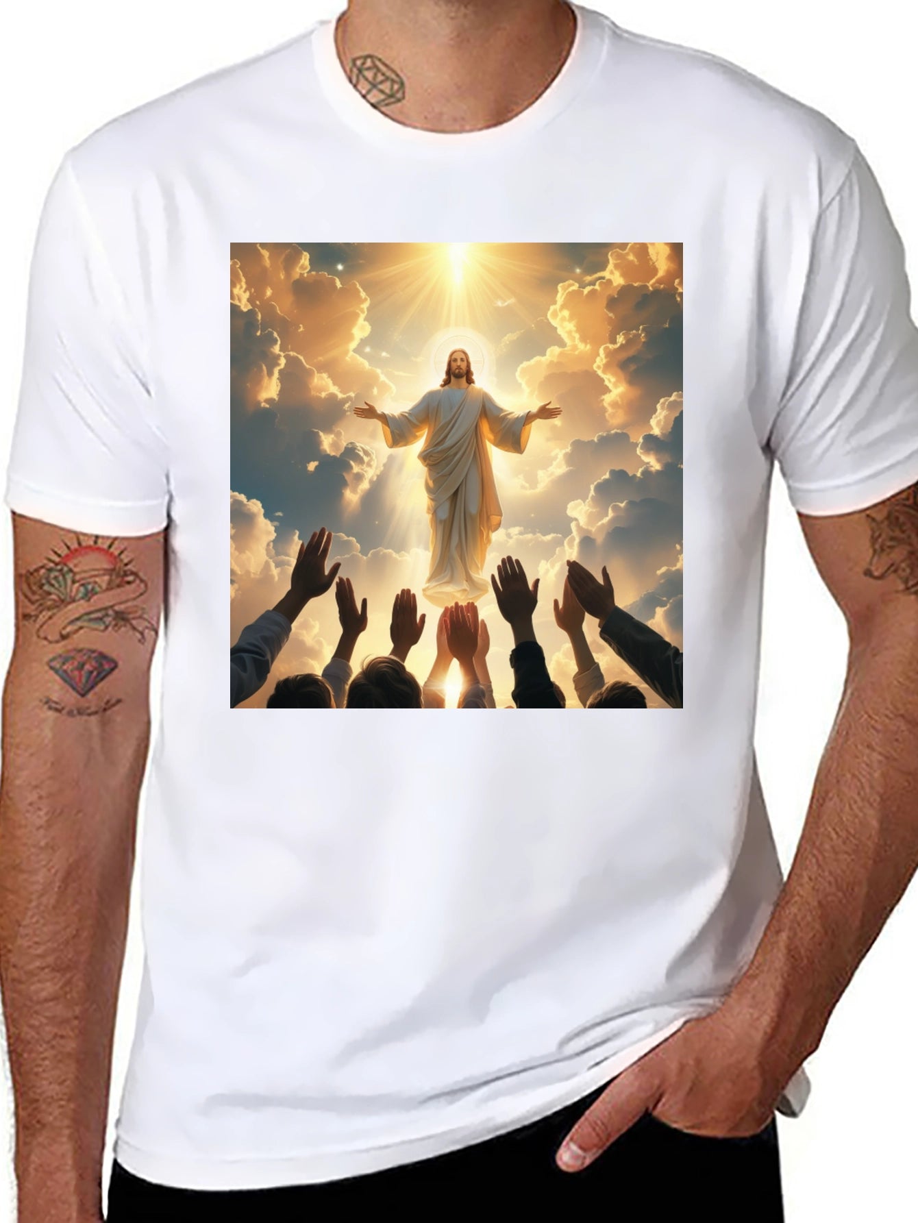 Heavenly Ascension Graphic Tee - Divine Design