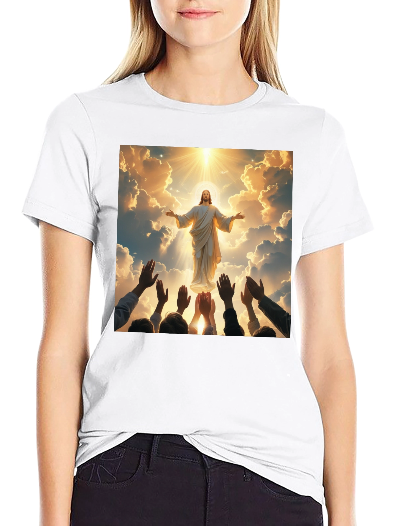 Heavenly Ascension Graphic Tee - Divine Design