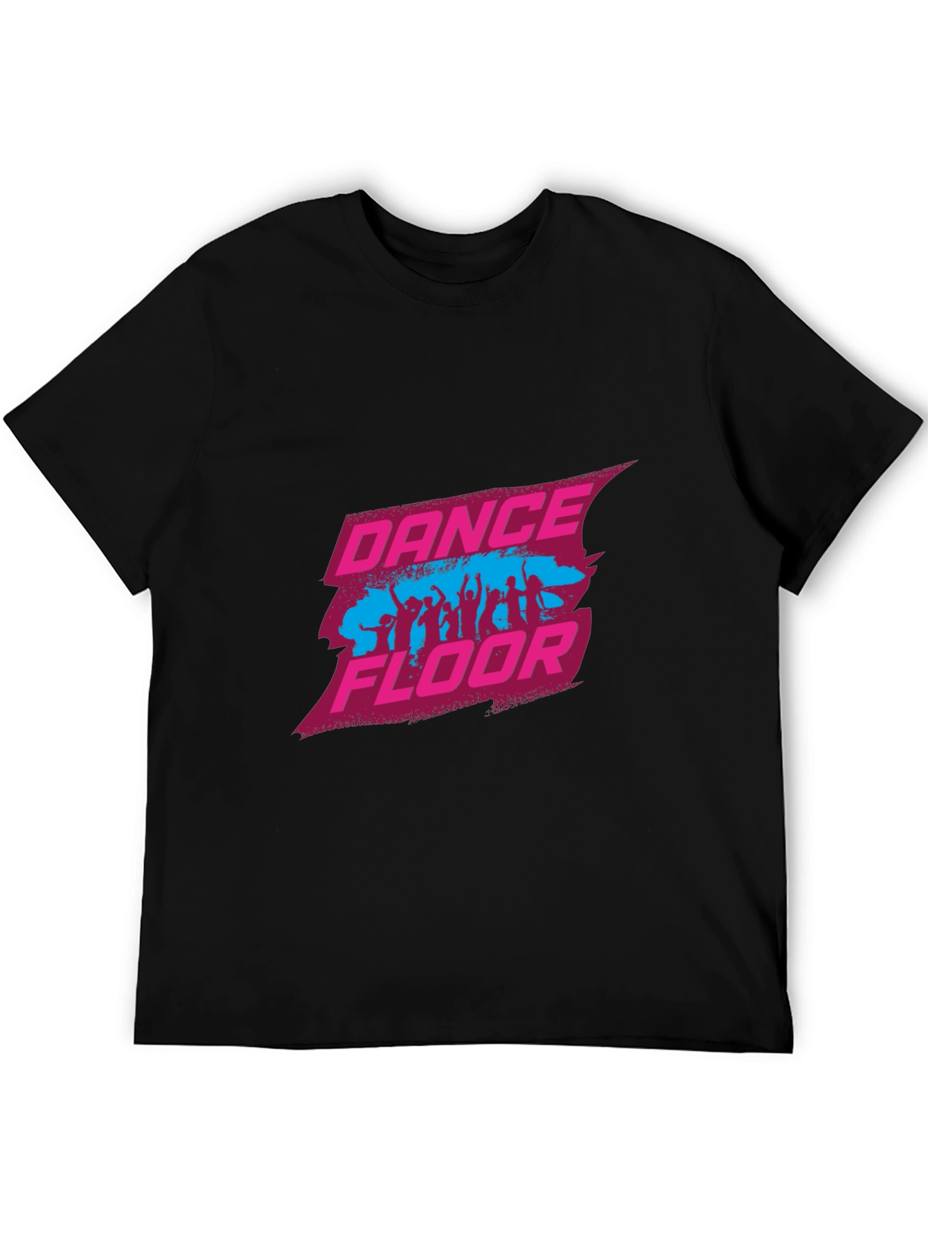 Dance Floor Graphic Tee - Black Cotton Blend