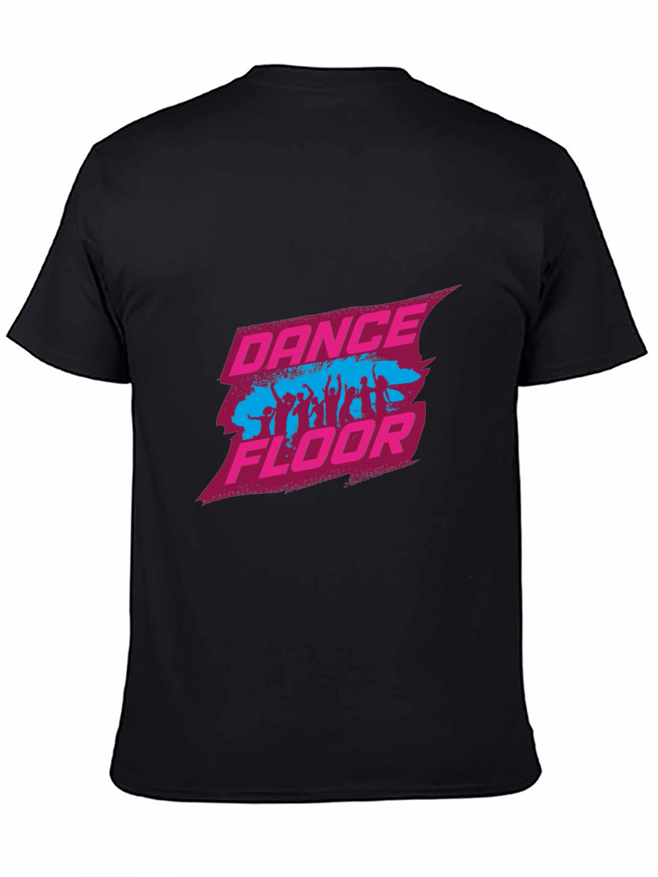 Dance Floor Graphic Tee - Black Cotton Blend