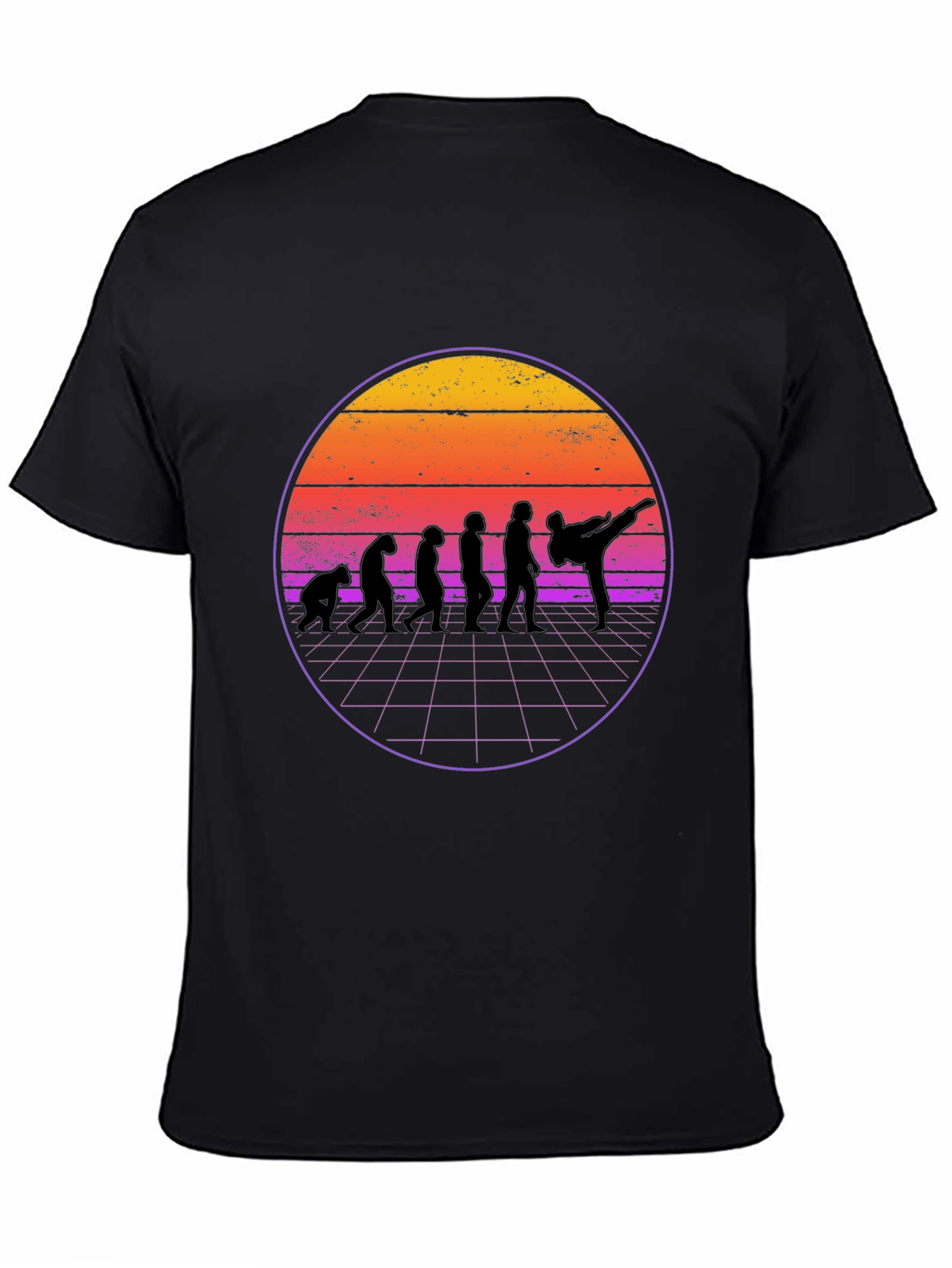 Retro Evolution Martial Arts Black T-Shirt