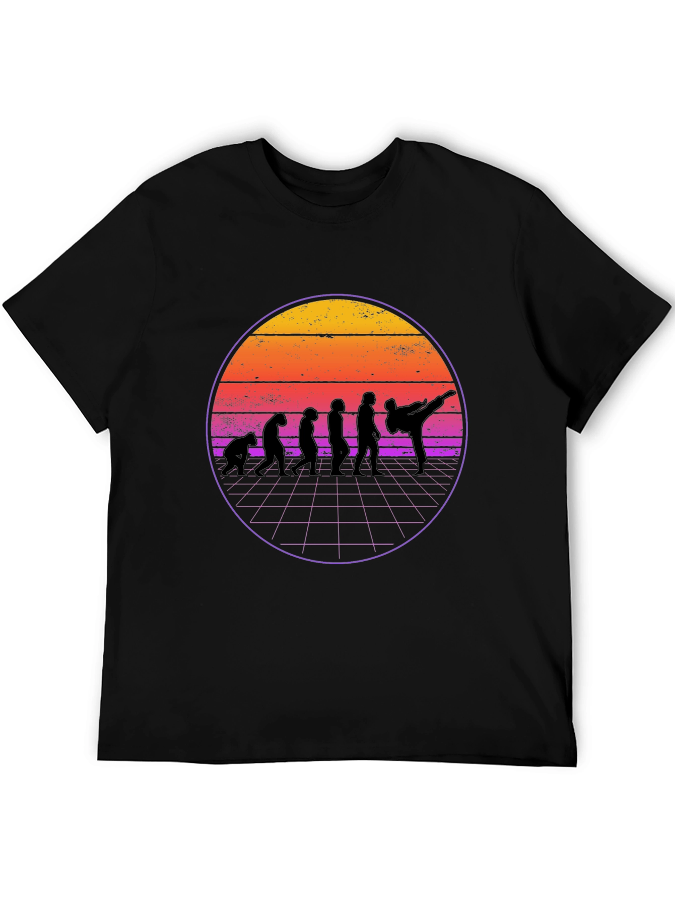 Retro Evolution Martial Arts Black T-Shirt