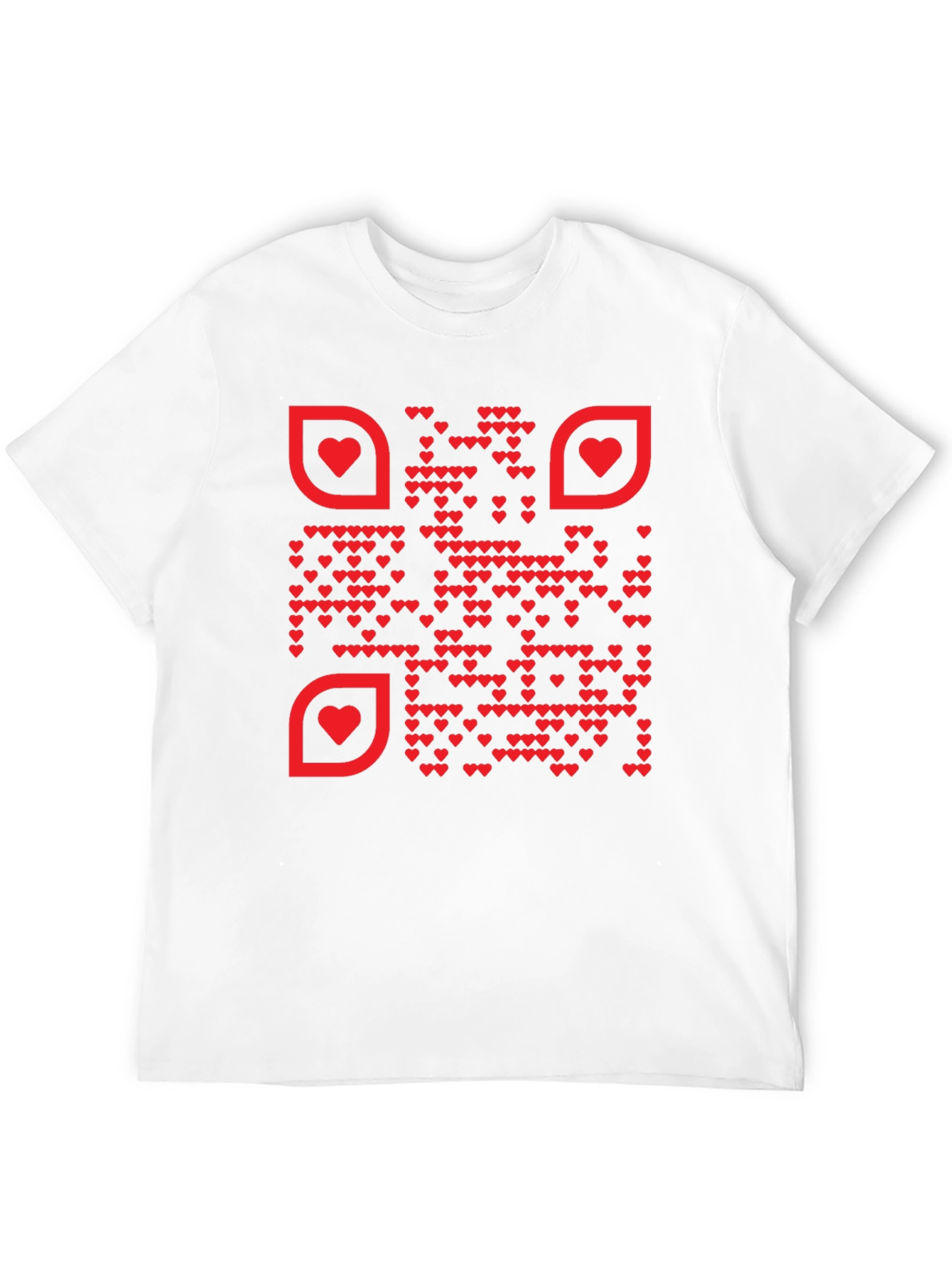 Heart QR Code T-Shirt - Stylish & Unique Design