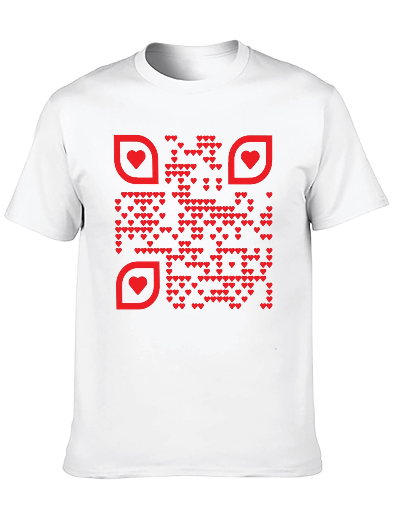 Heart QR Code T-Shirt - Stylish & Unique Design
