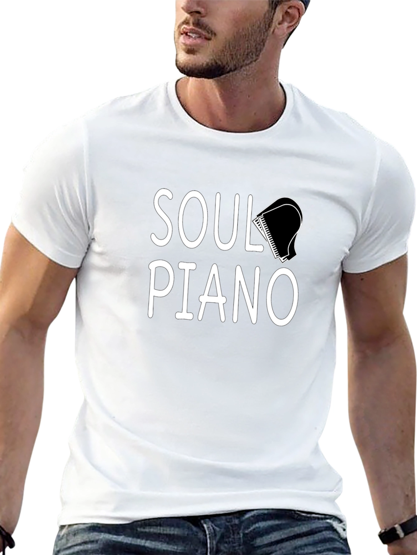 Soul Piano Graphic Tee - Stylish Music Lover T-Shirt