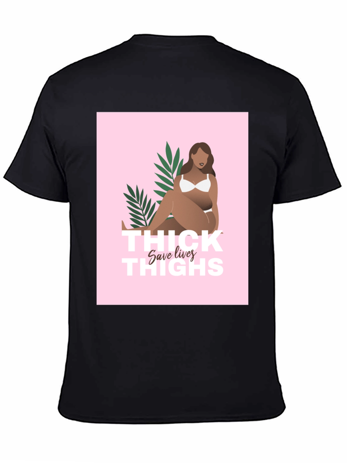 Thick Thighs Save Lives Graphic Tee - Black