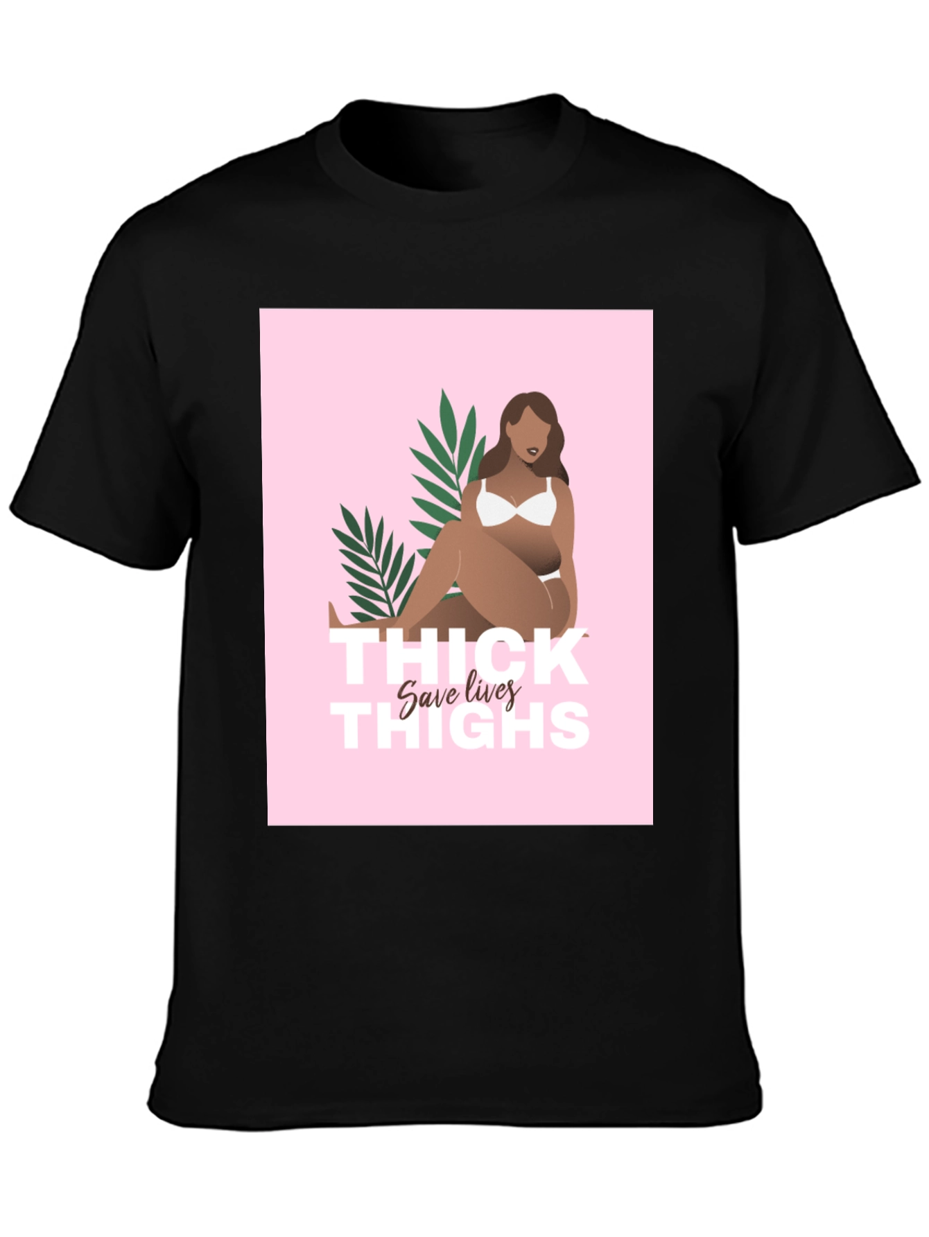 Thick Thighs Save Lives Graphic Tee - Black
