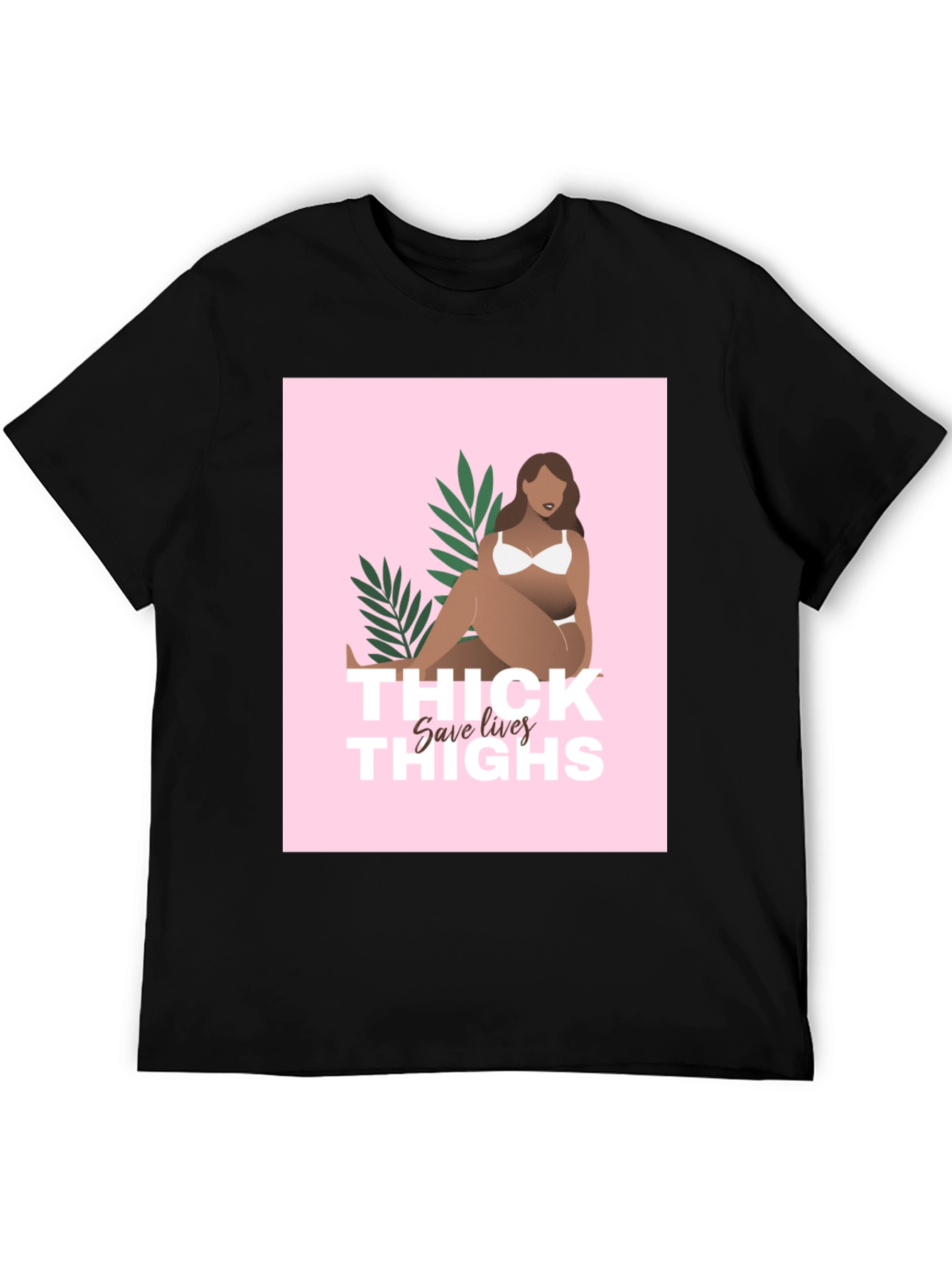 Thick Thighs Save Lives Graphic Tee - Black