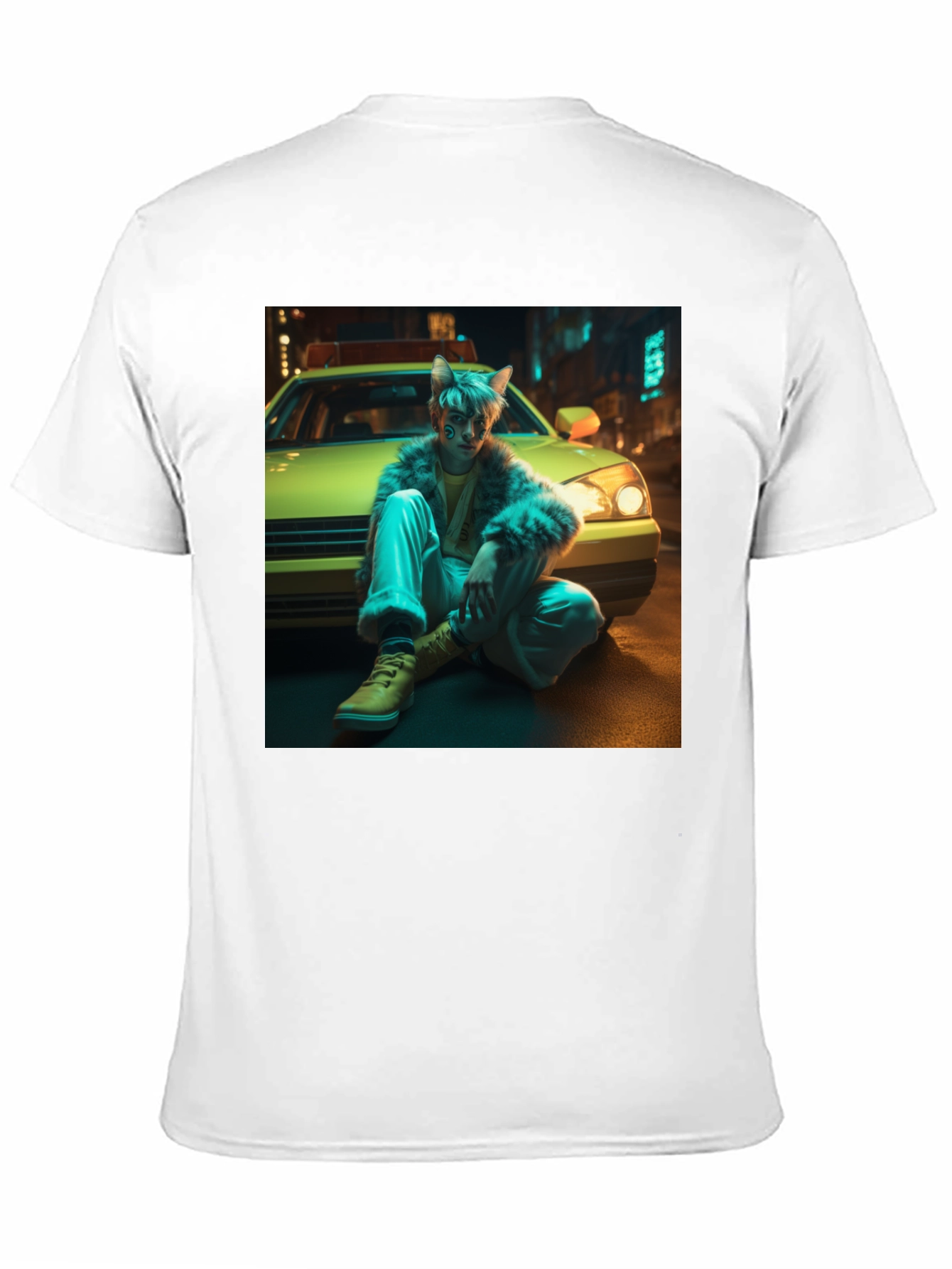 Urban Anime Style Black Graphic Tee