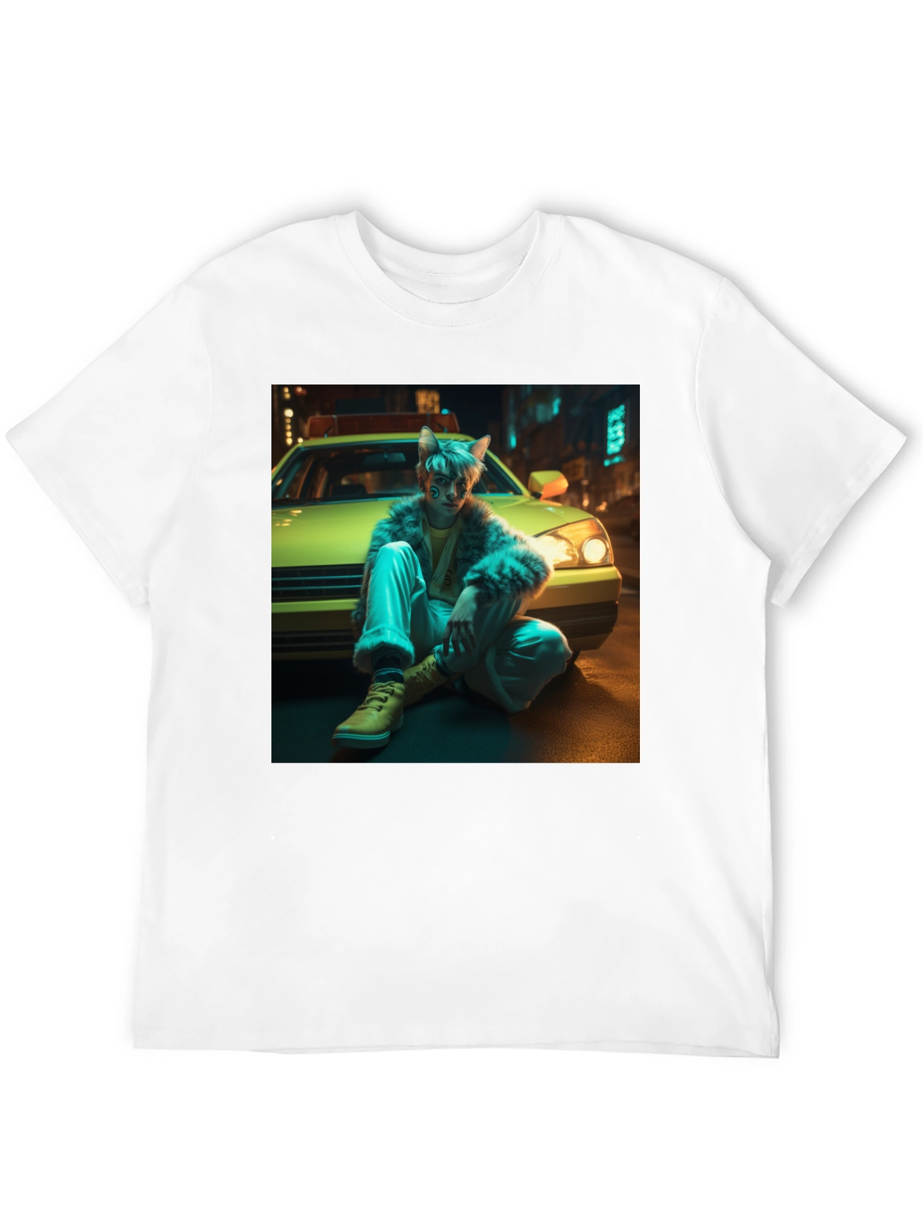 Urban Anime Style Black Graphic Tee