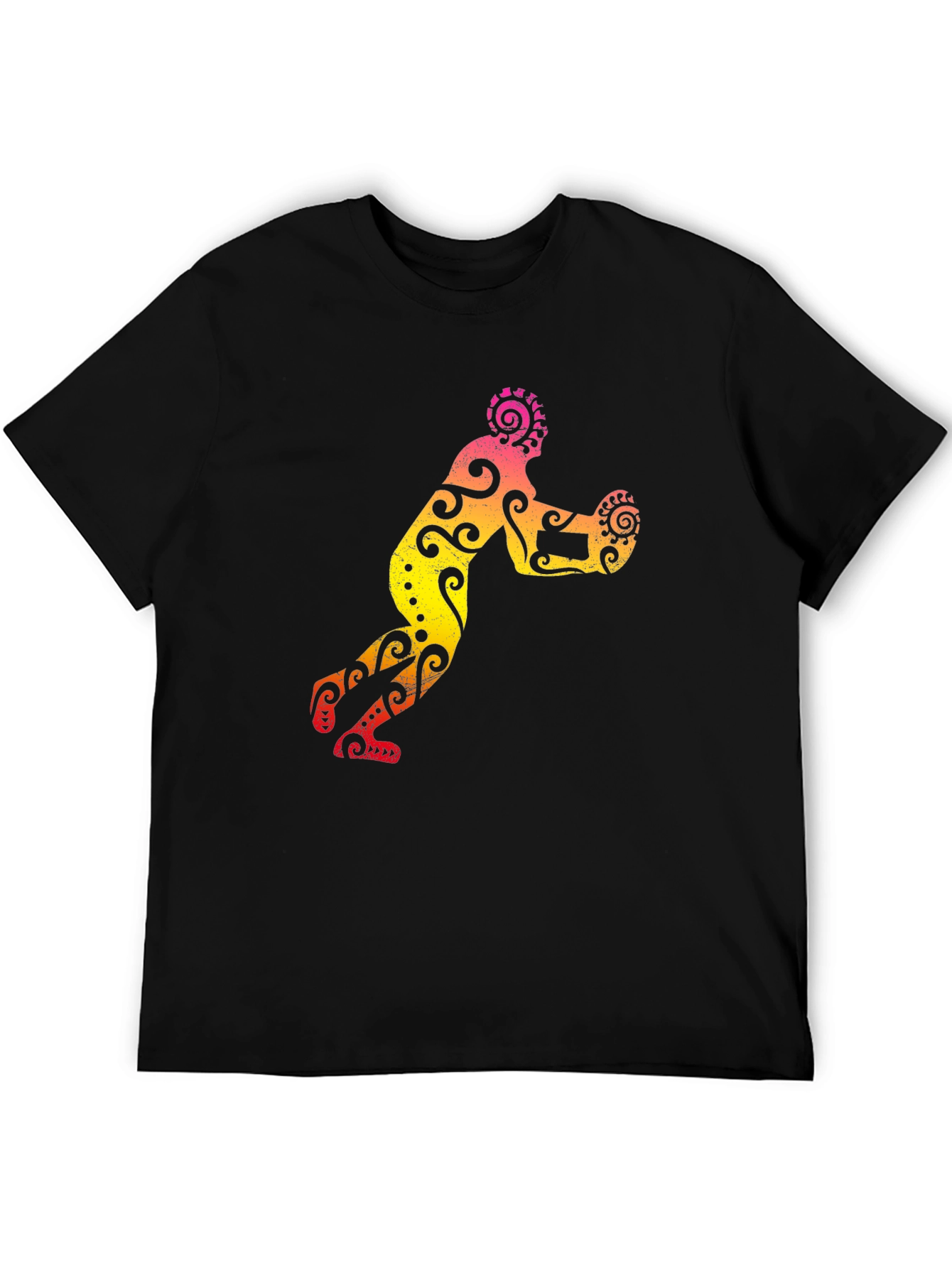 Tribal Art Rugby Player Graphic Tee