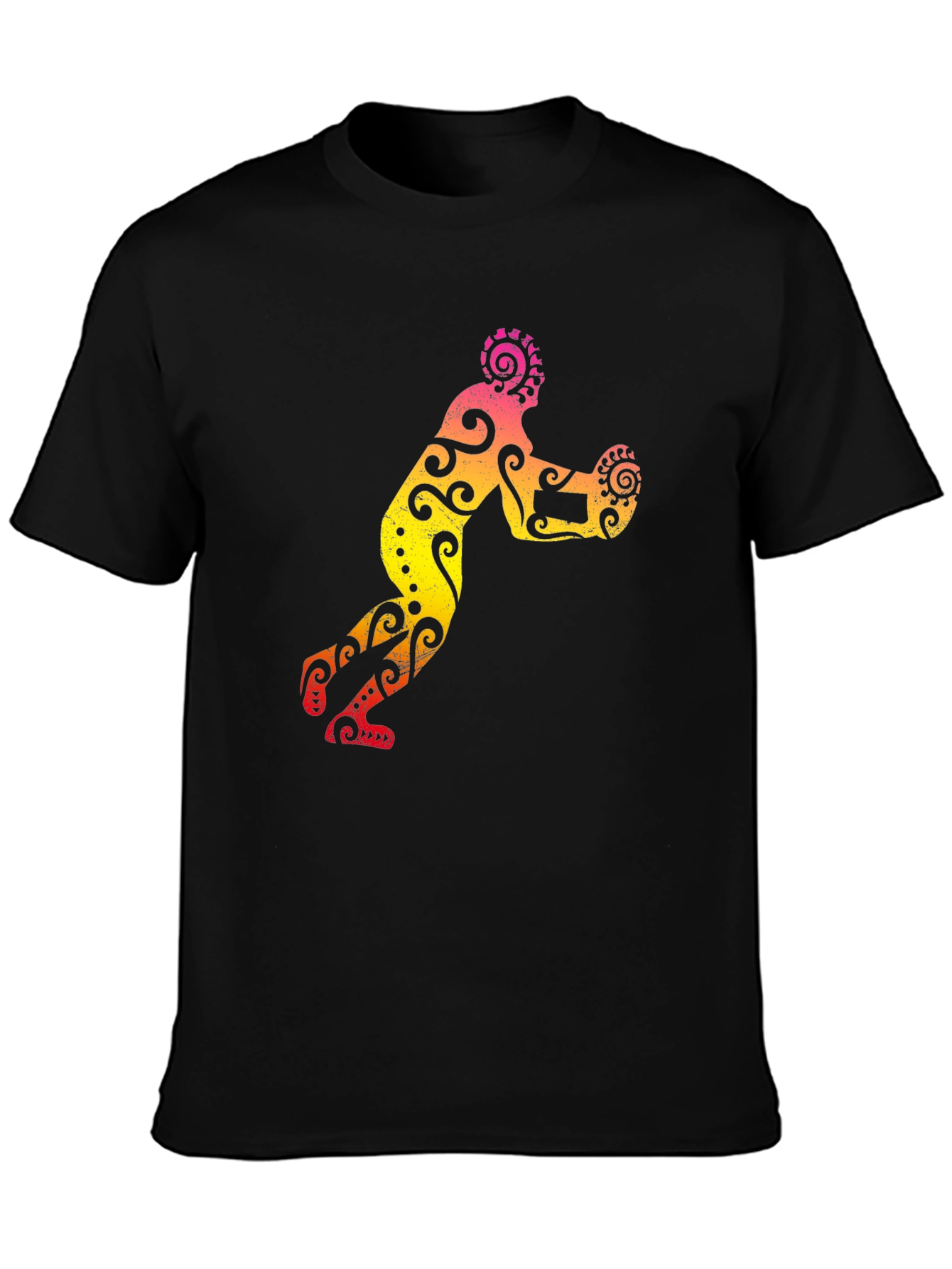 Tribal Art Rugby Player Graphic Tee