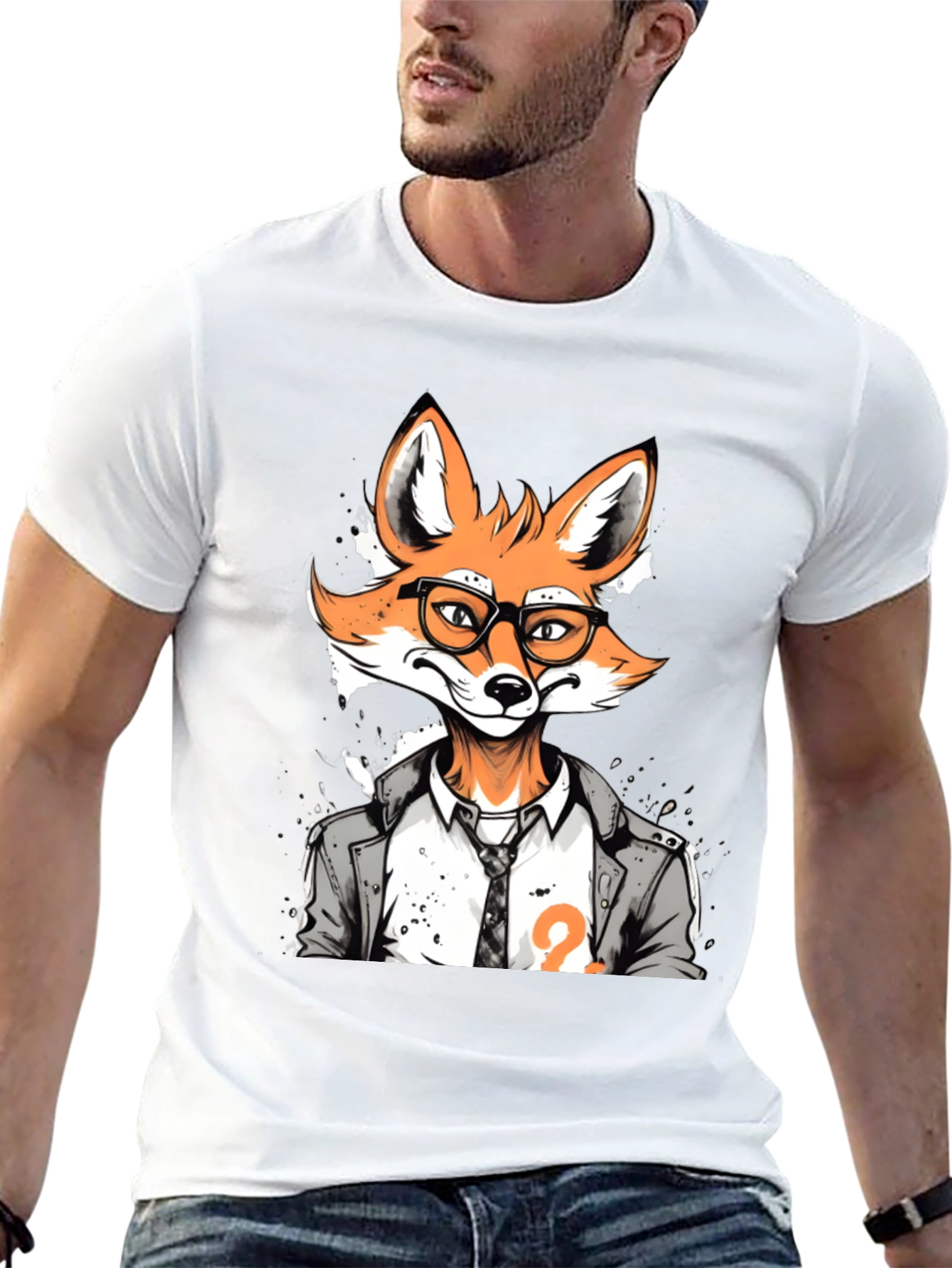 Fox Detective Graphic T-Shirt - Menswear Style