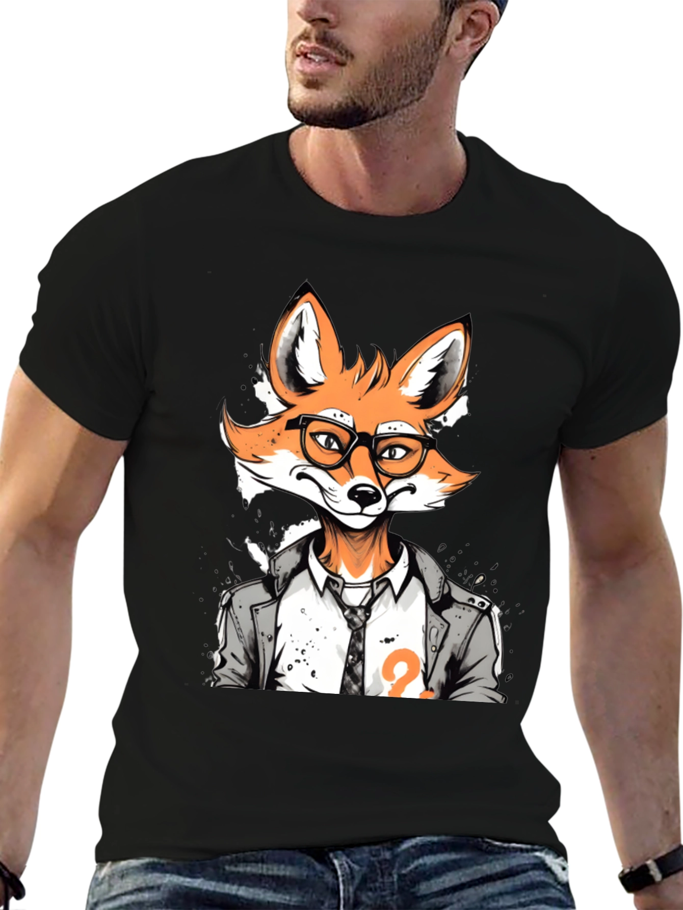 Fox Detective Graphic T-Shirt - Menswear Style