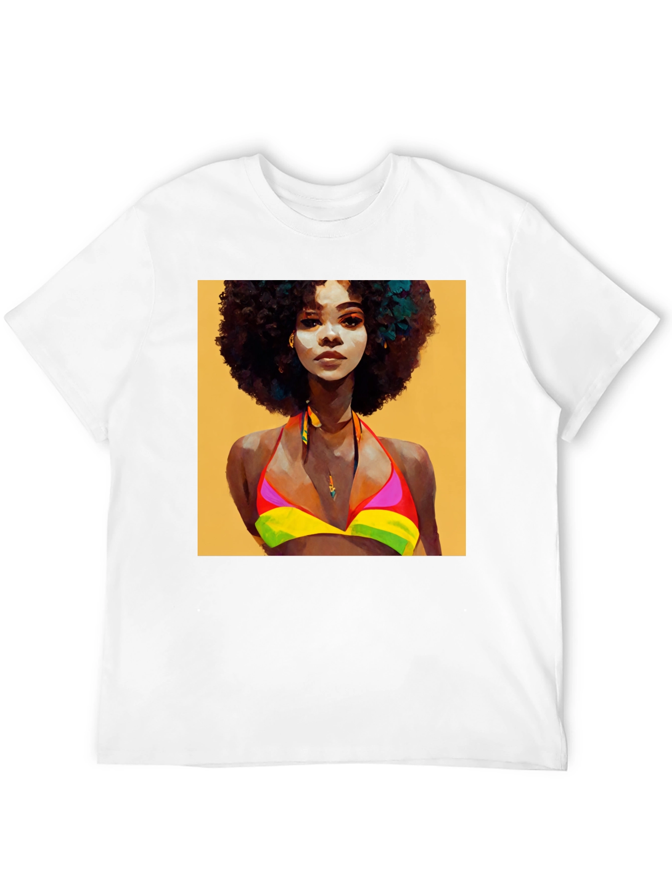 Afro Woman Art Graphic T-Shirt