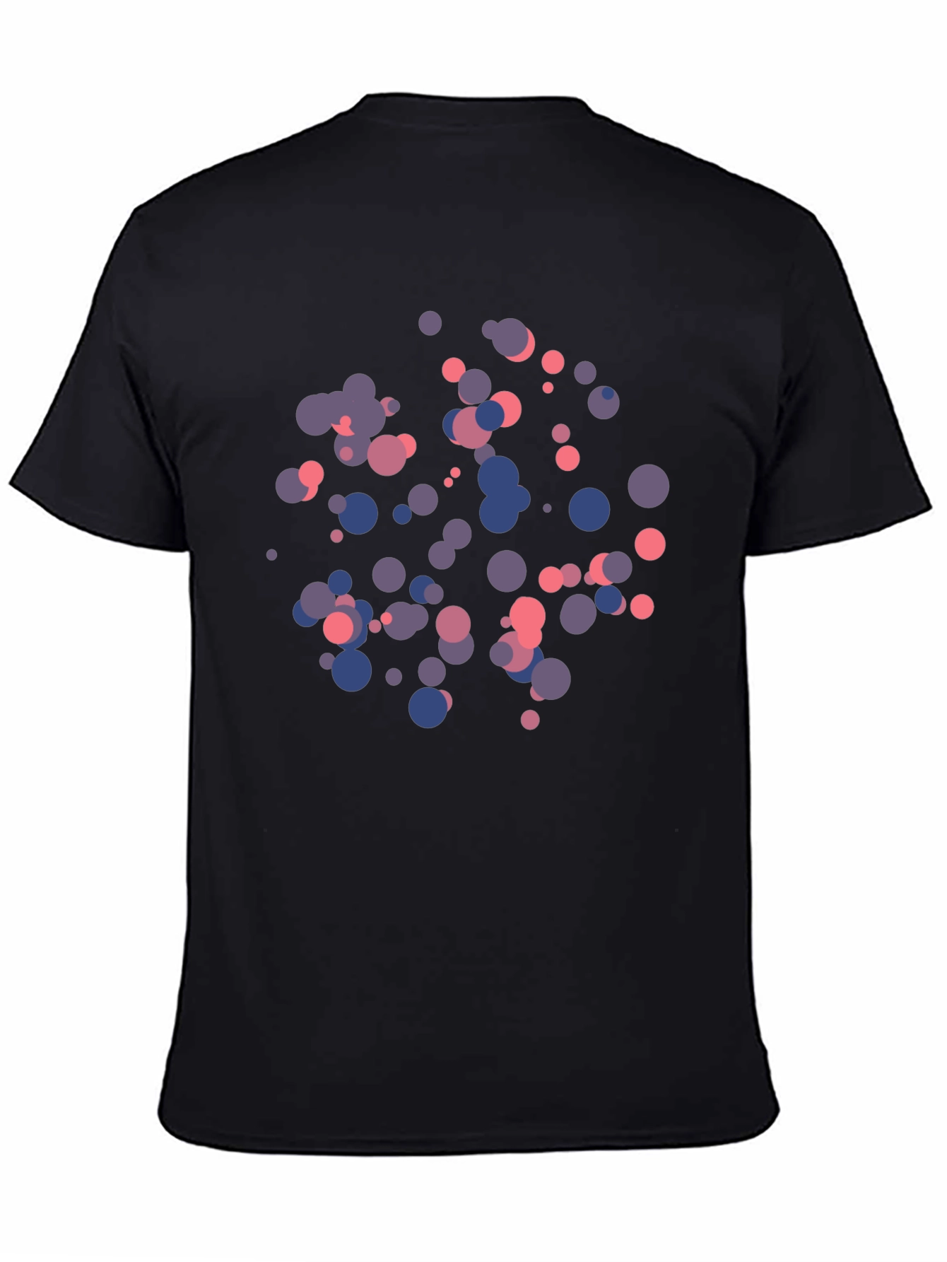 Abstract Dot Print Black T-Shirt