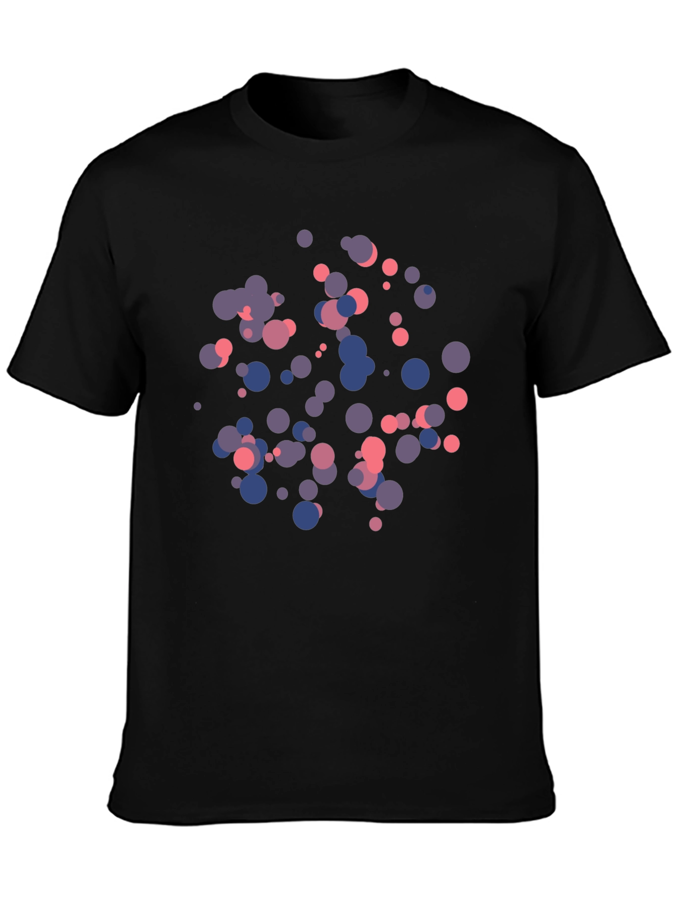 Abstract Dot Print Black T-Shirt