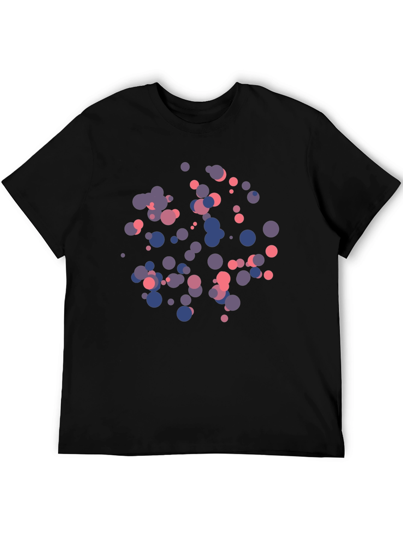 Abstract Dot Print Black T-Shirt