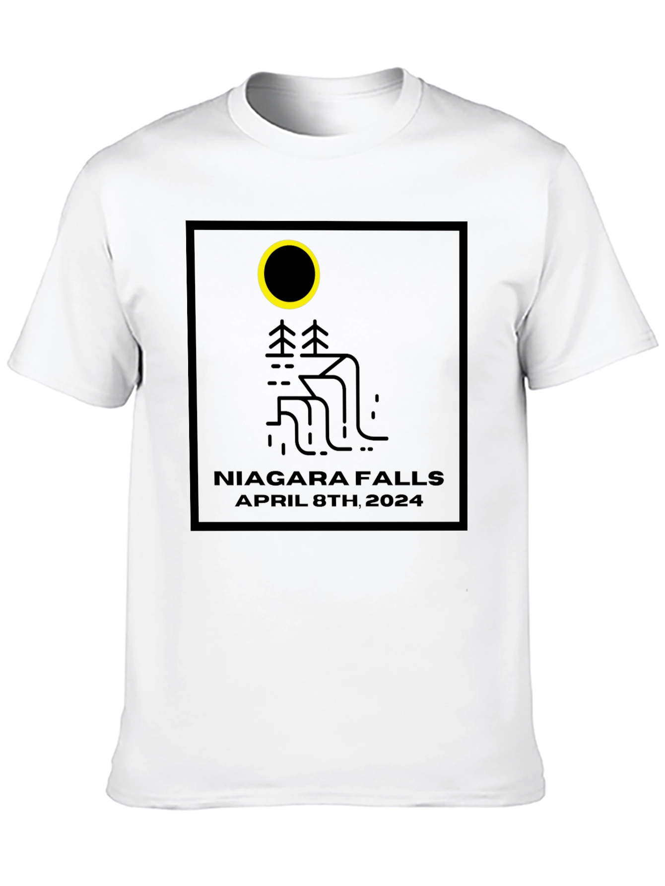 Niagara Falls April 8th 2024 Black T-Shirt