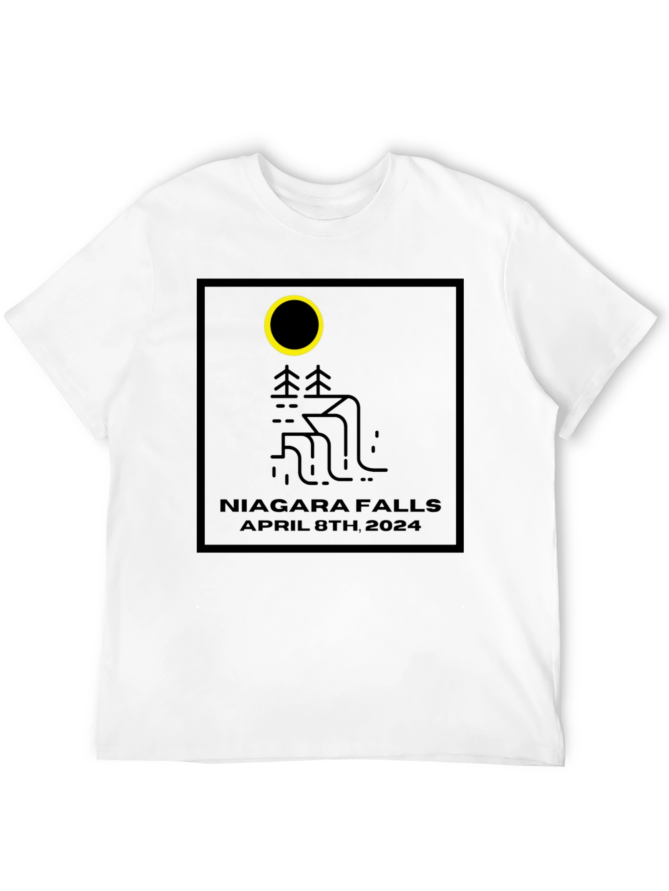 Niagara Falls April 8th 2024 Black T-Shirt