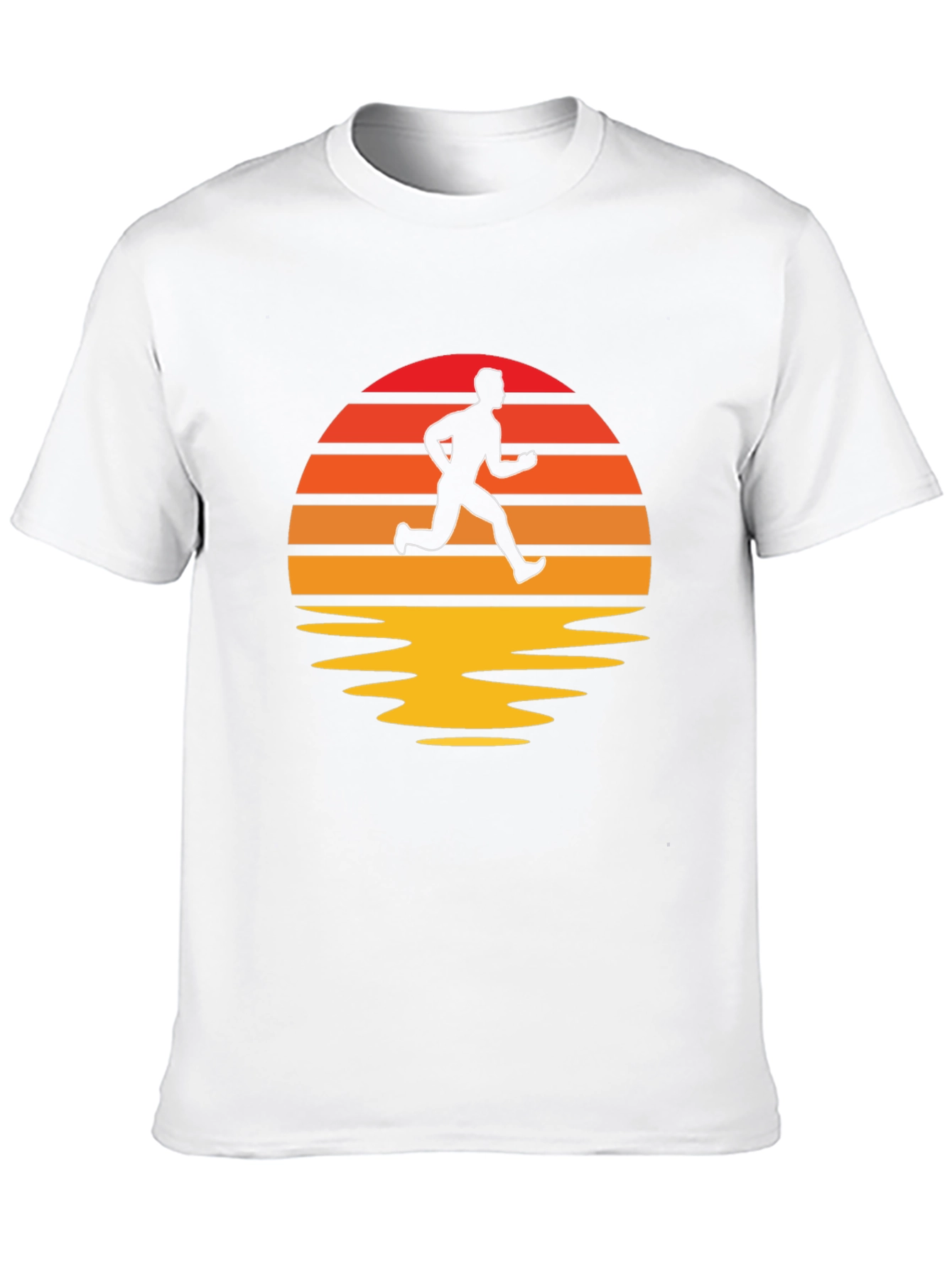 Retro Runner T-Shirt - Sunset Silhouette