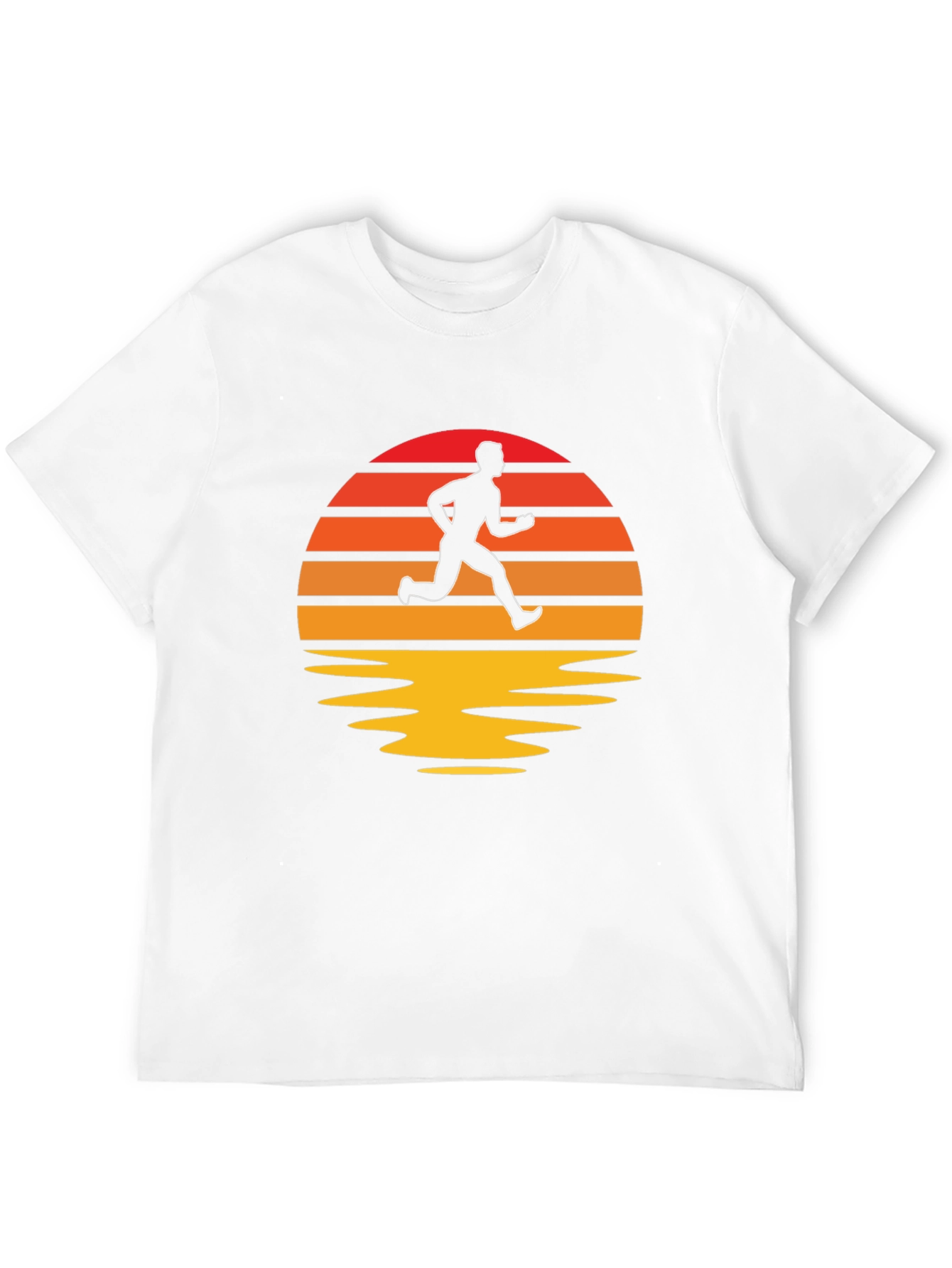 Retro Runner T-Shirt - Sunset Silhouette